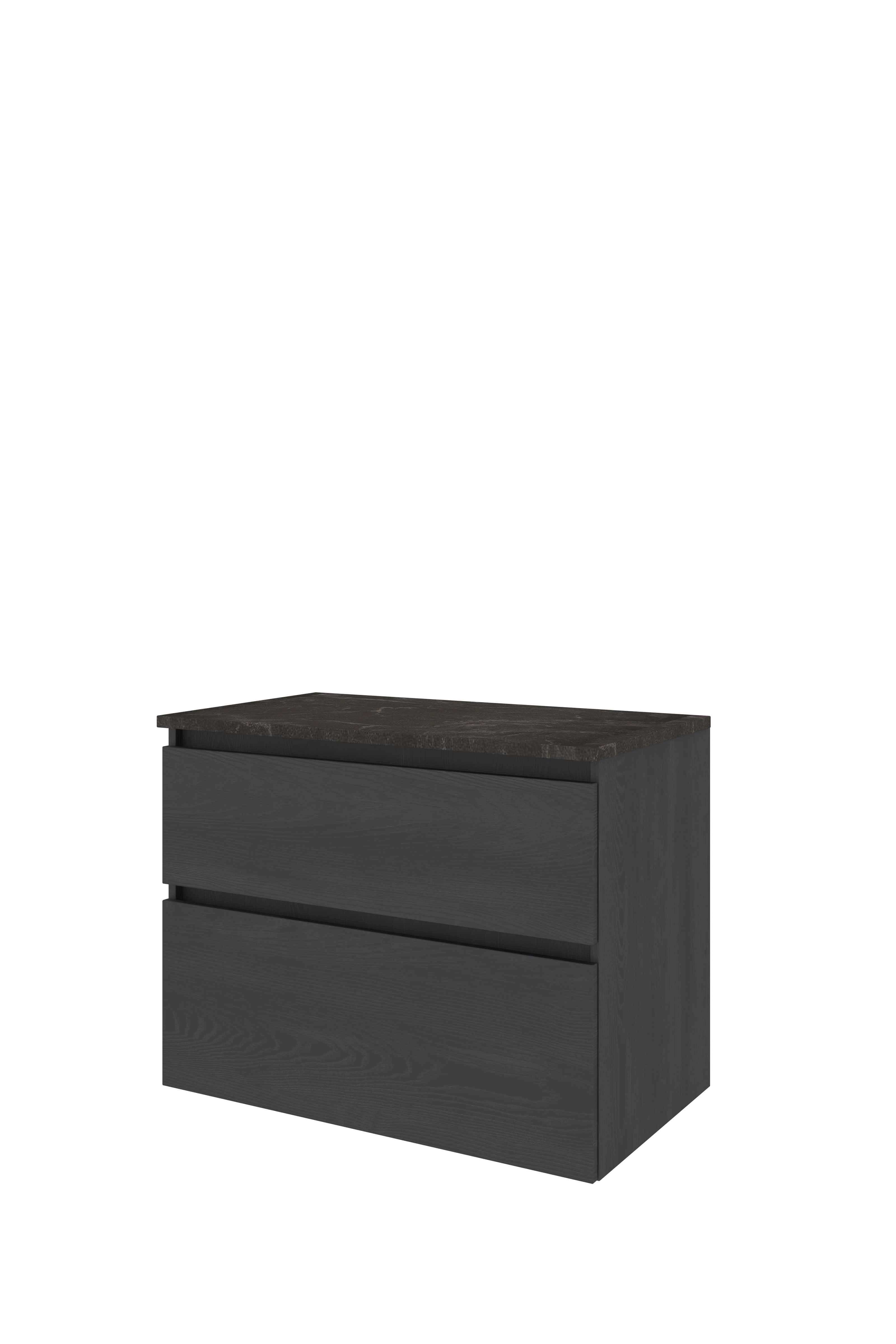 Proline Set Top afdekplaat hardsteen en onderkast a-sym. 1817897 Black oak/Blue stone 800x460x620