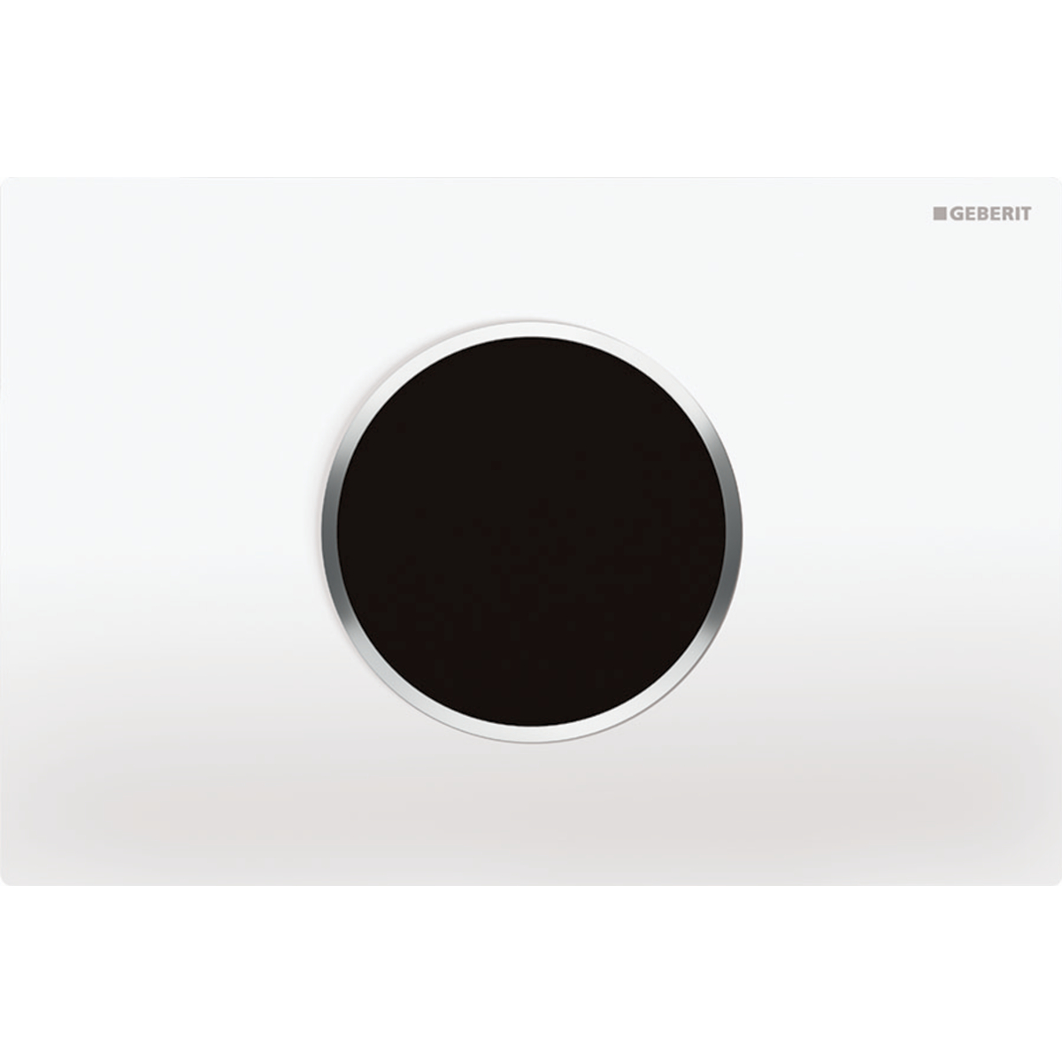 Geberit Sigma10 bedieningsplaat round res12cm IR 230V wit - chroom 115.907.KJ.6