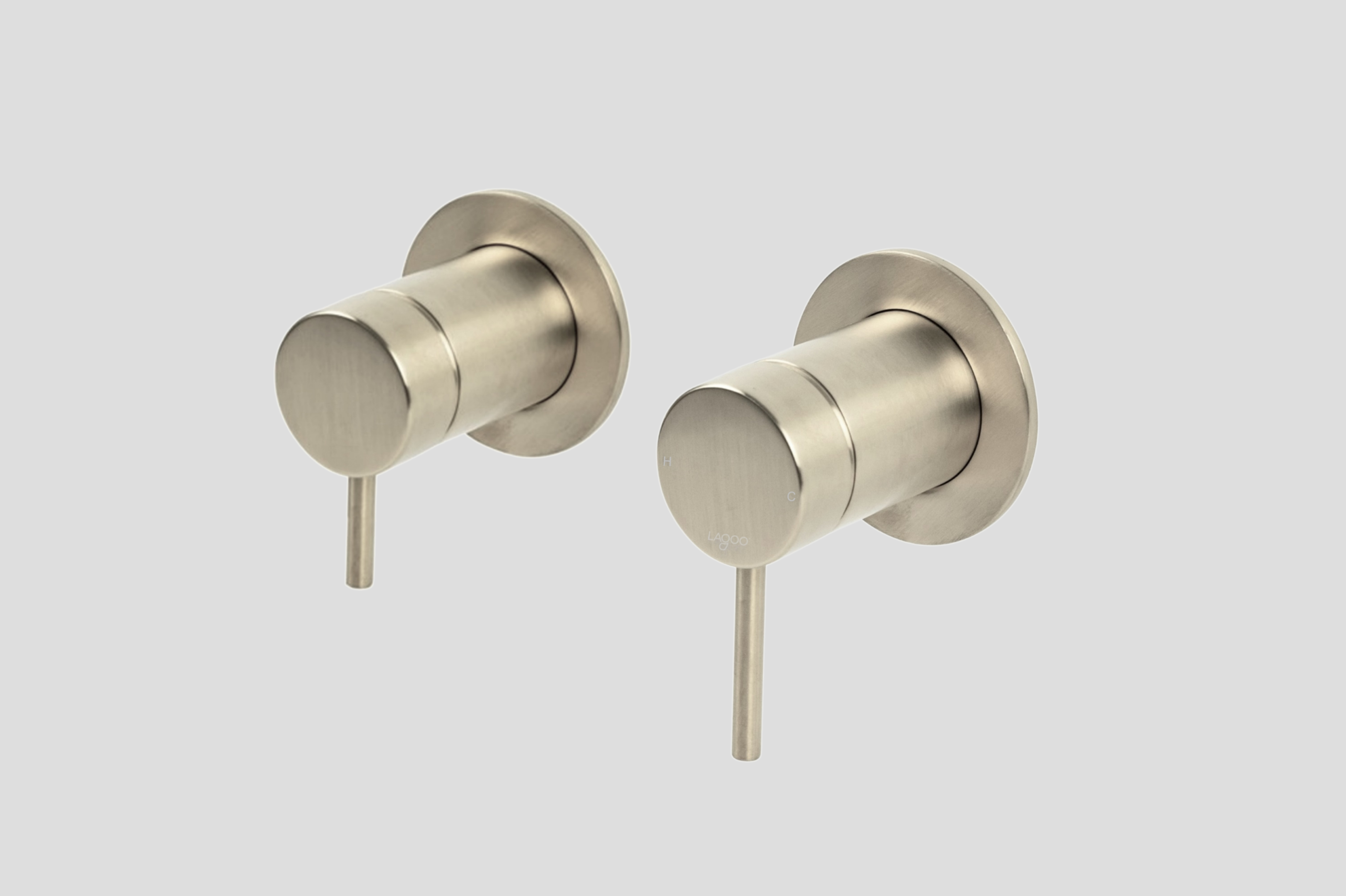 Lagoo Garda inbouw douche-/badmengkraan afb.deel met 2-weg omstel G2230BN Brushed Nickel