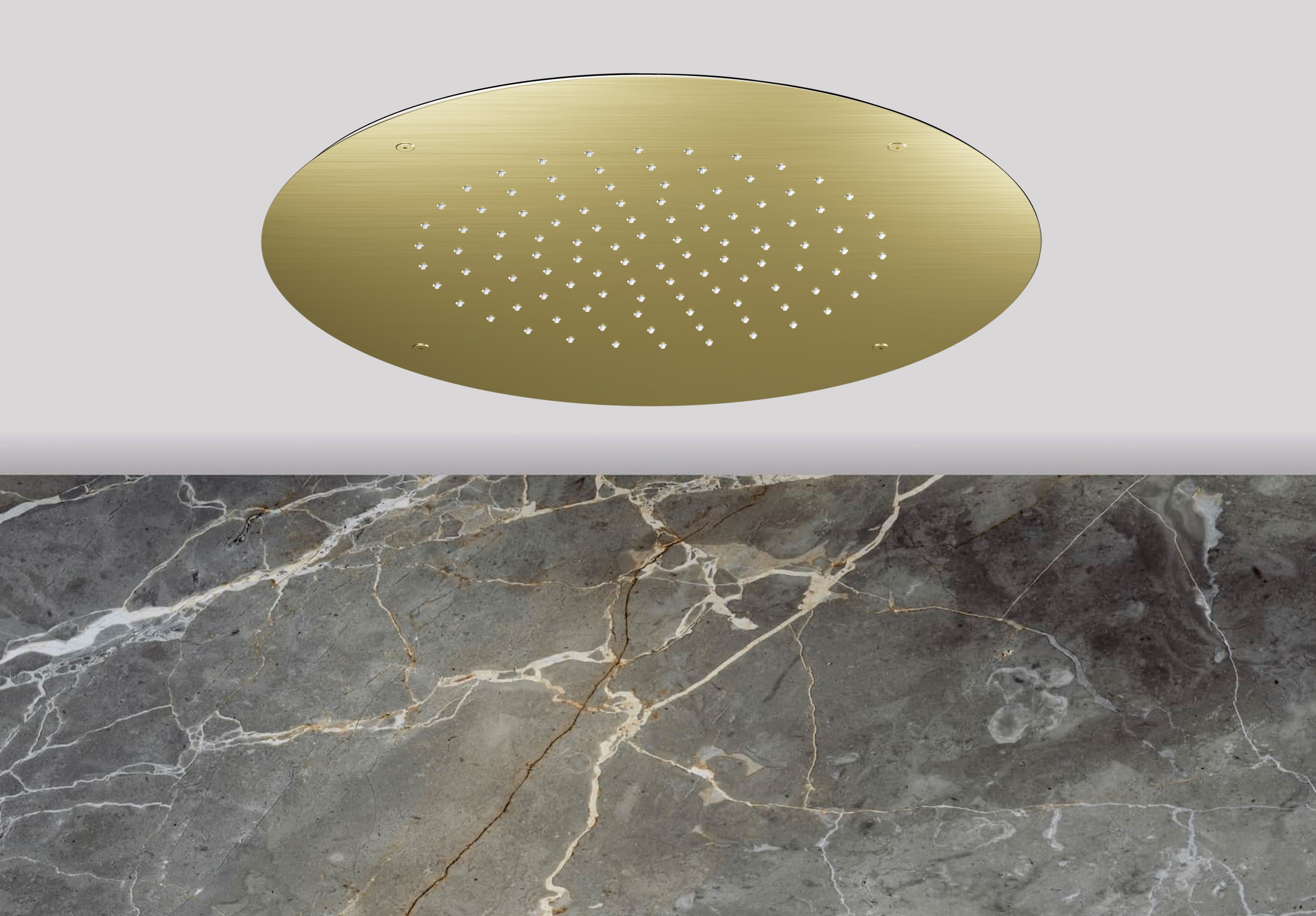 Lagoo Nesso Hoofddouche Showerlicious 420 N8221PG Brushed Champagne PVD