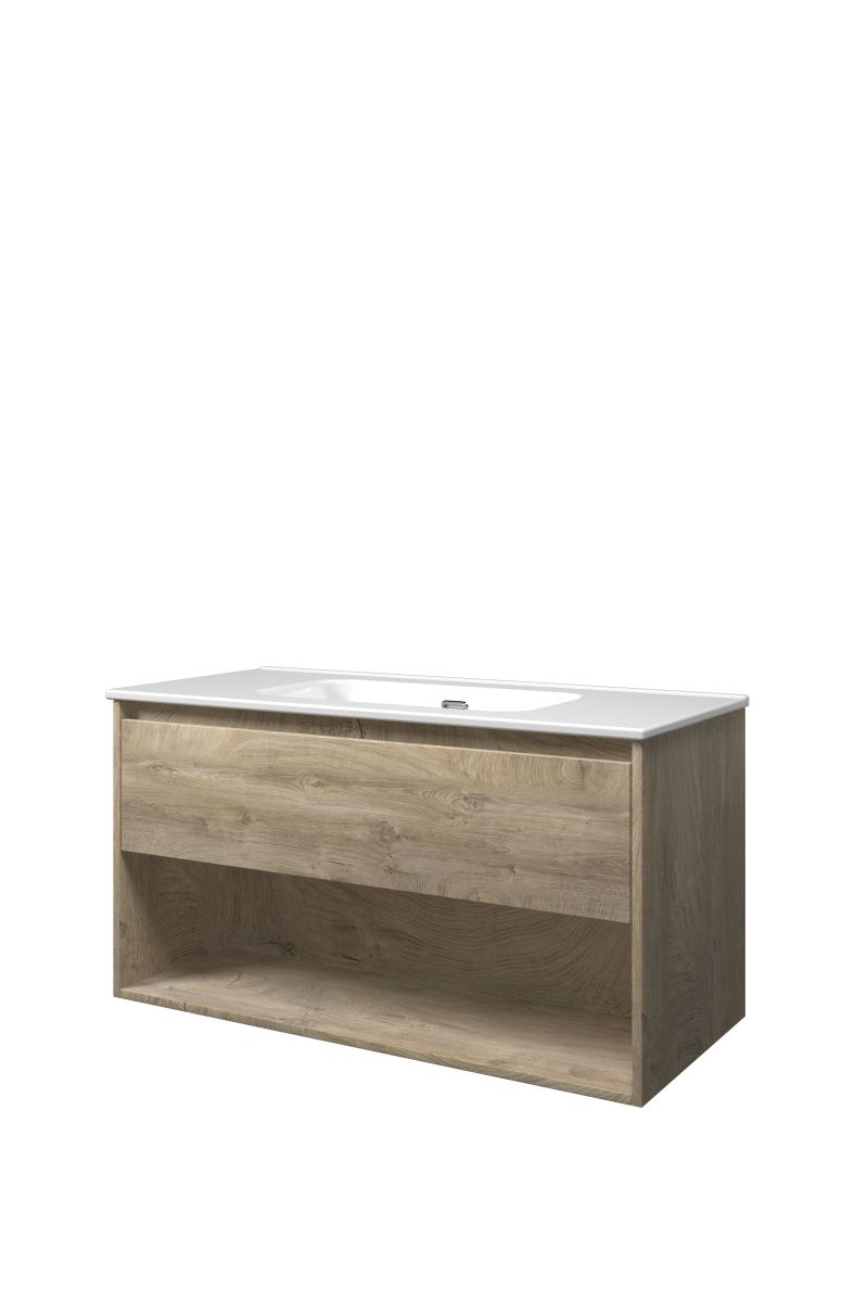 Proline set porselein Elegant wast. z. krgt. en onderk. met schap 1815041 Raw oak/Glans wit H540xB1000xD460