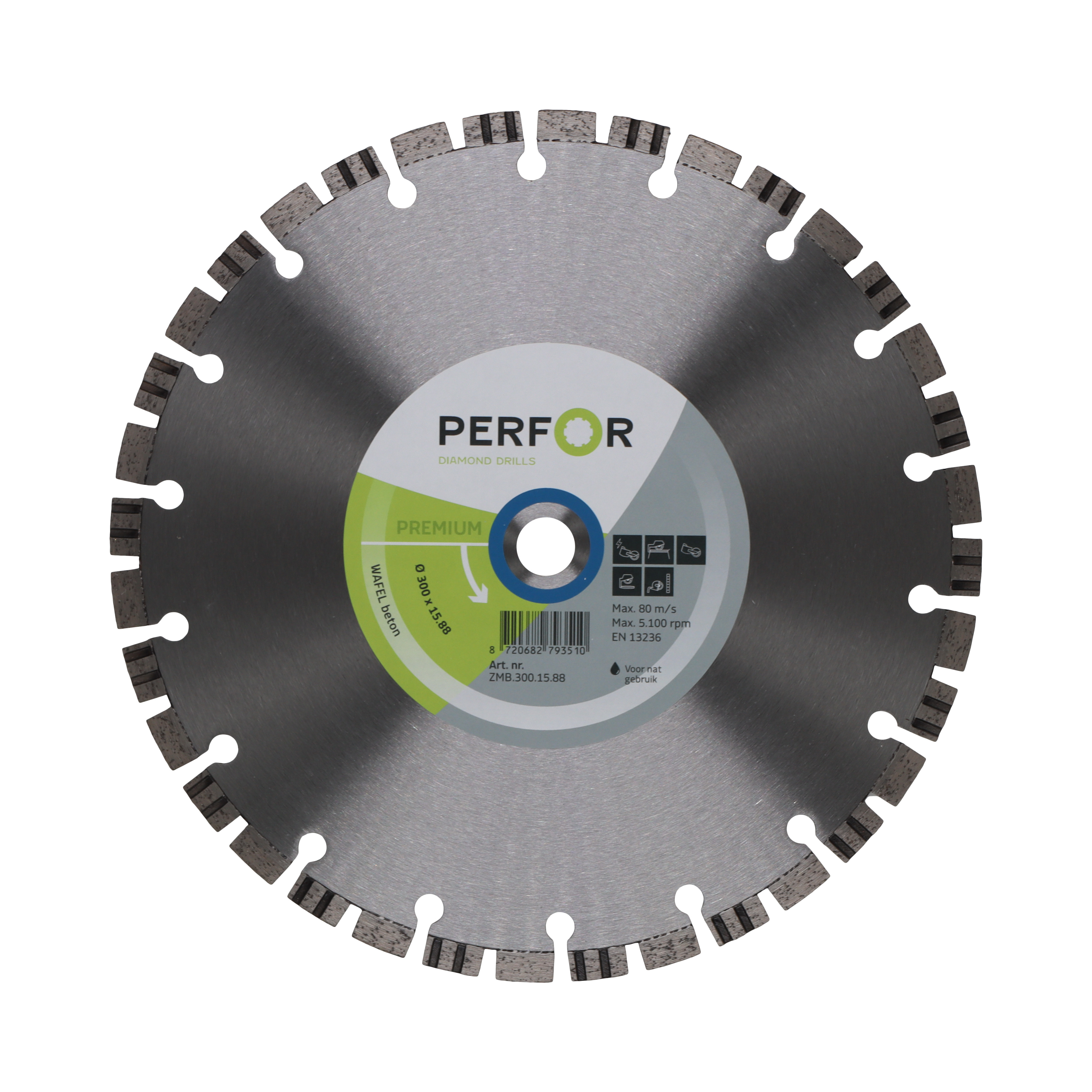 Zaagblad WAFEL beton 300 asgat 15.88 ZMB.300.15.88