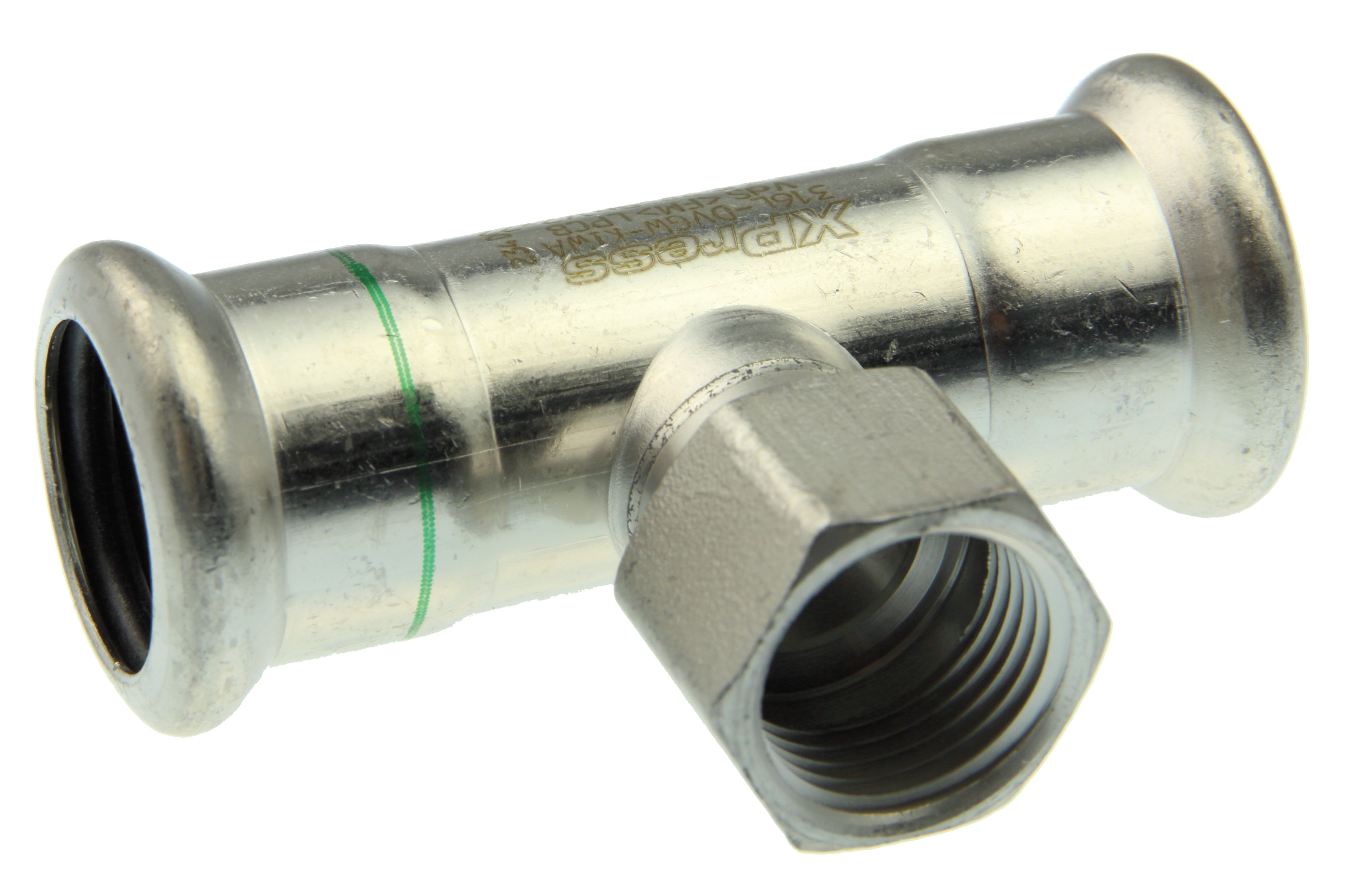 VSH XPress RVS T-stuk binnendraad 76.1x3/4x76.1 6204528