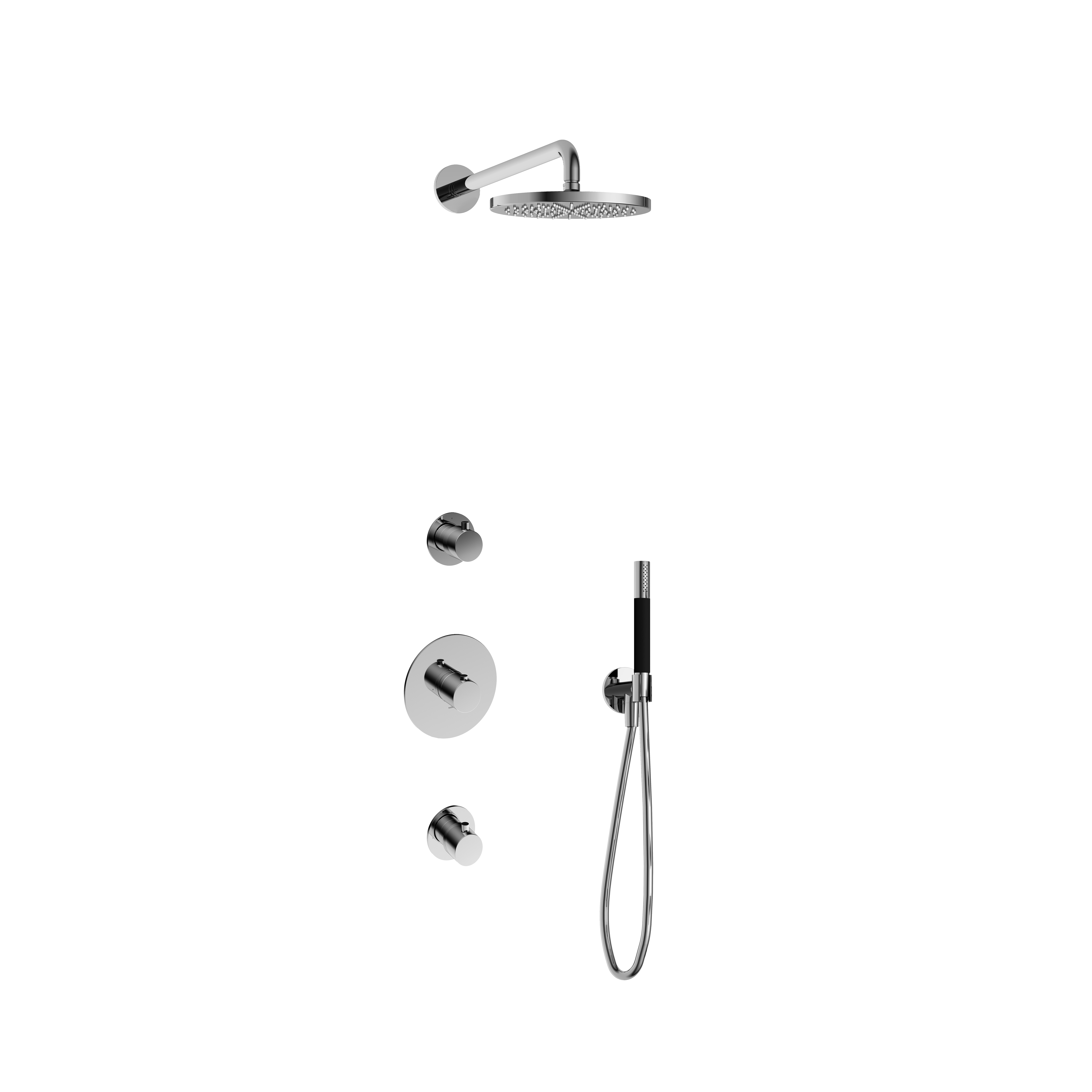 Hotbath Cobber IBS 2 stopkr. 30cm plaf.b. 25cm hoofdd. glijst. IBS20CR347 Chroom