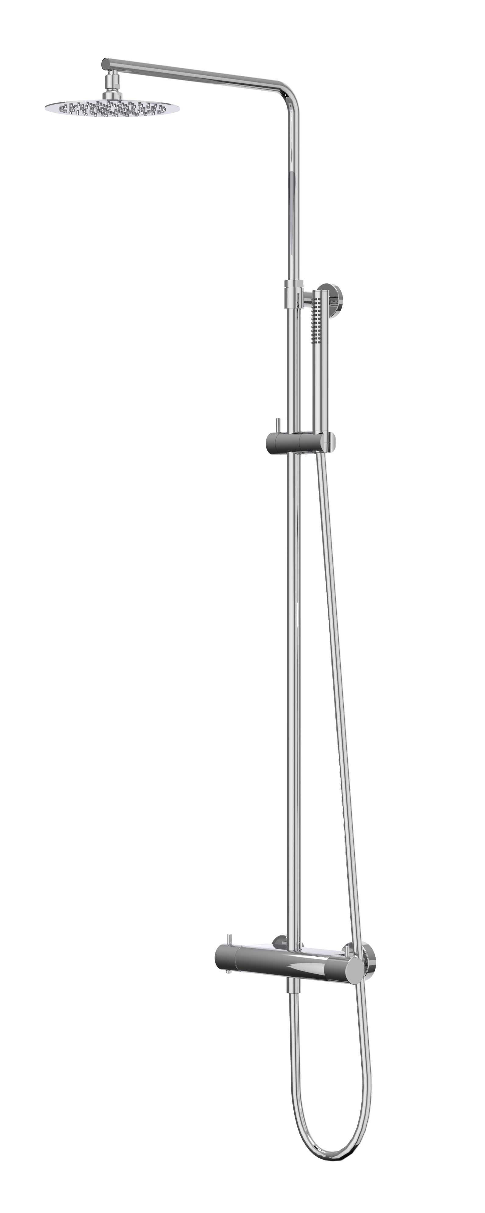 IVY Bond Doucheset opbouw set R25cm me en staafmodel CSB1CRAE Chroom