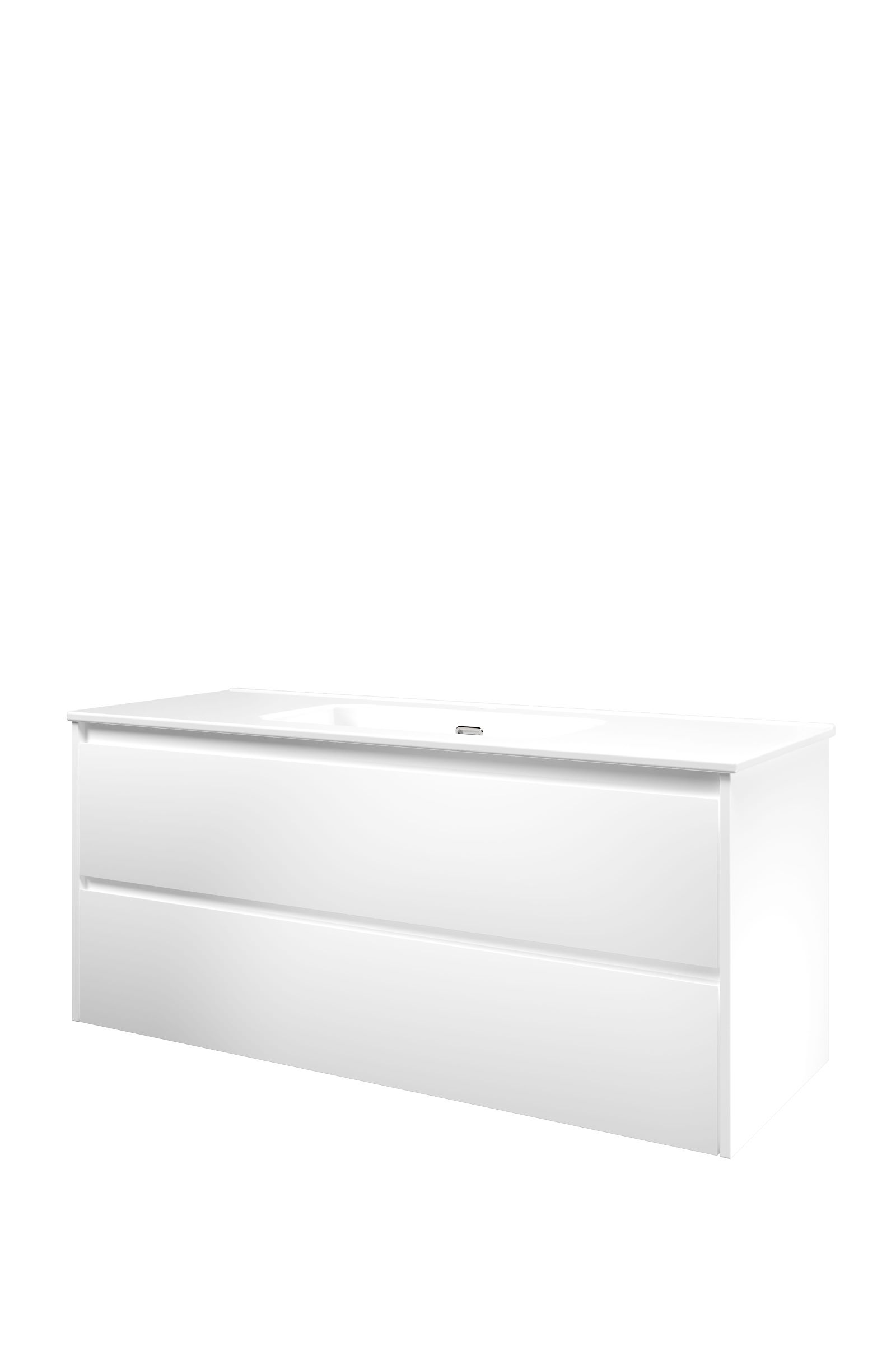 Proline enkel set porselein Elegant wast. enkel met 1 krgt. en onderk. sym. 1817365 Mat wit/Glans wit H540xB1200xD460