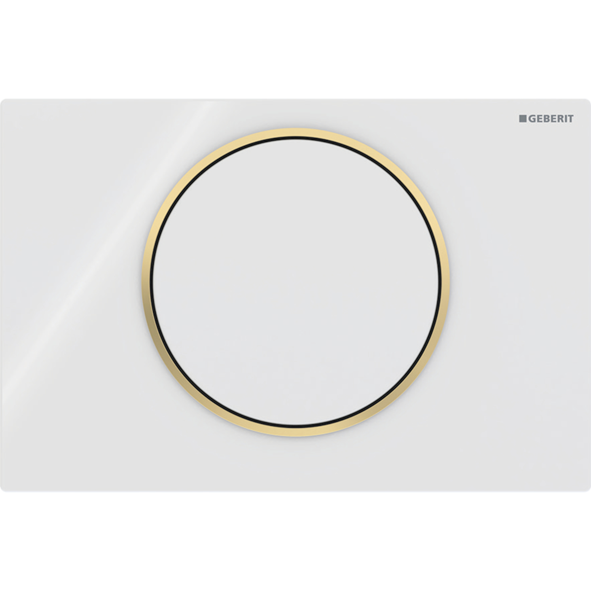Geberit Sigma10 bedieningsplaat 2- toets round wit - goud - wit 115.758.KK.5