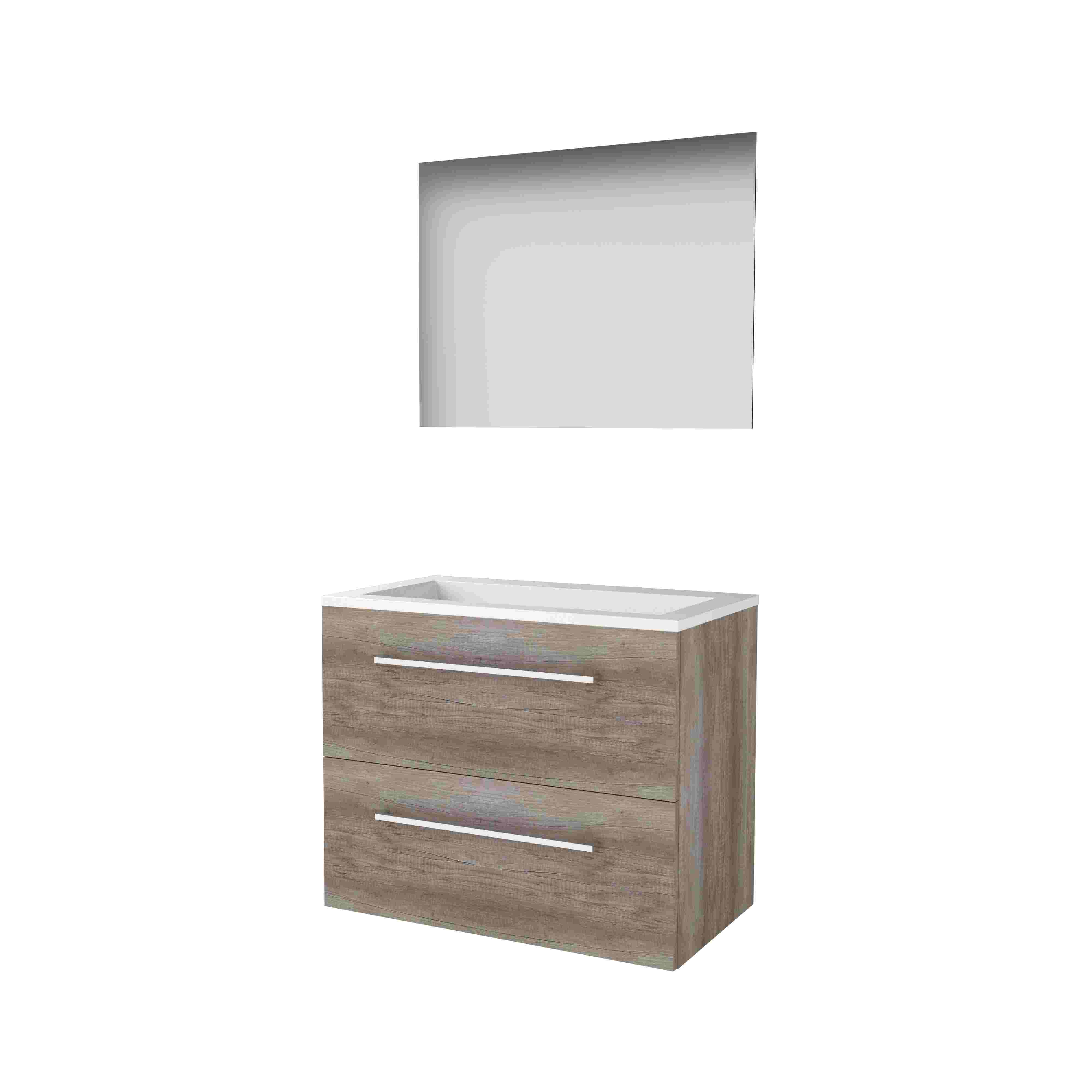 Basic Ultimate 46 onderk. m. gr. incl. 2 la + Acryl wast. z. krgt. incl. spg. m. LED ind. o+b B800xD460 Scotch Oak / 1813956