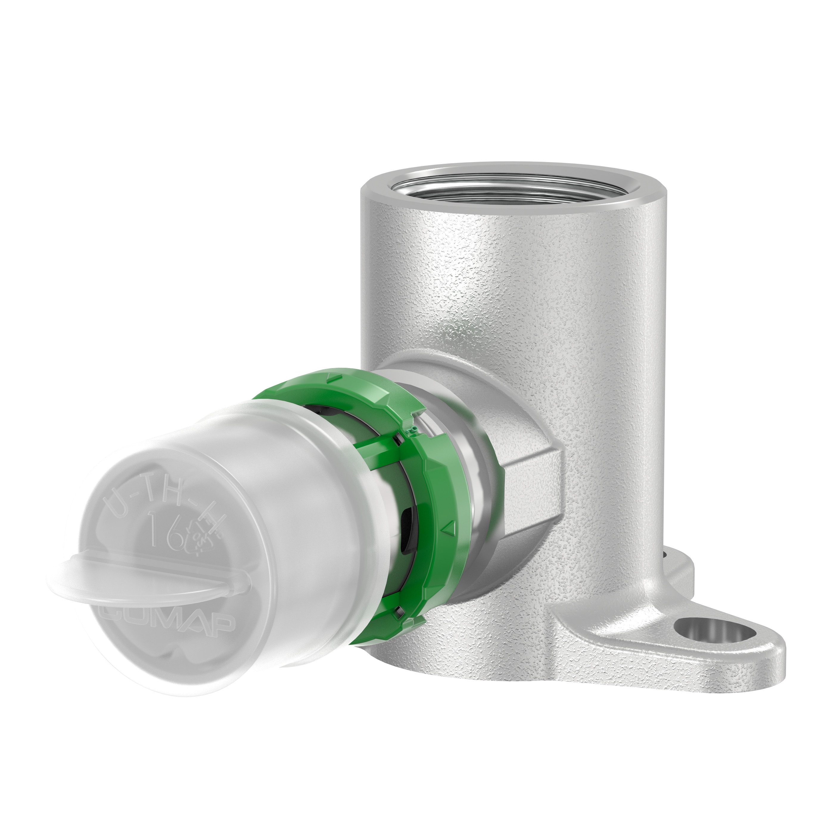 Comap SkinPress muurplaat laag messing 14x1/2 7473GW1412