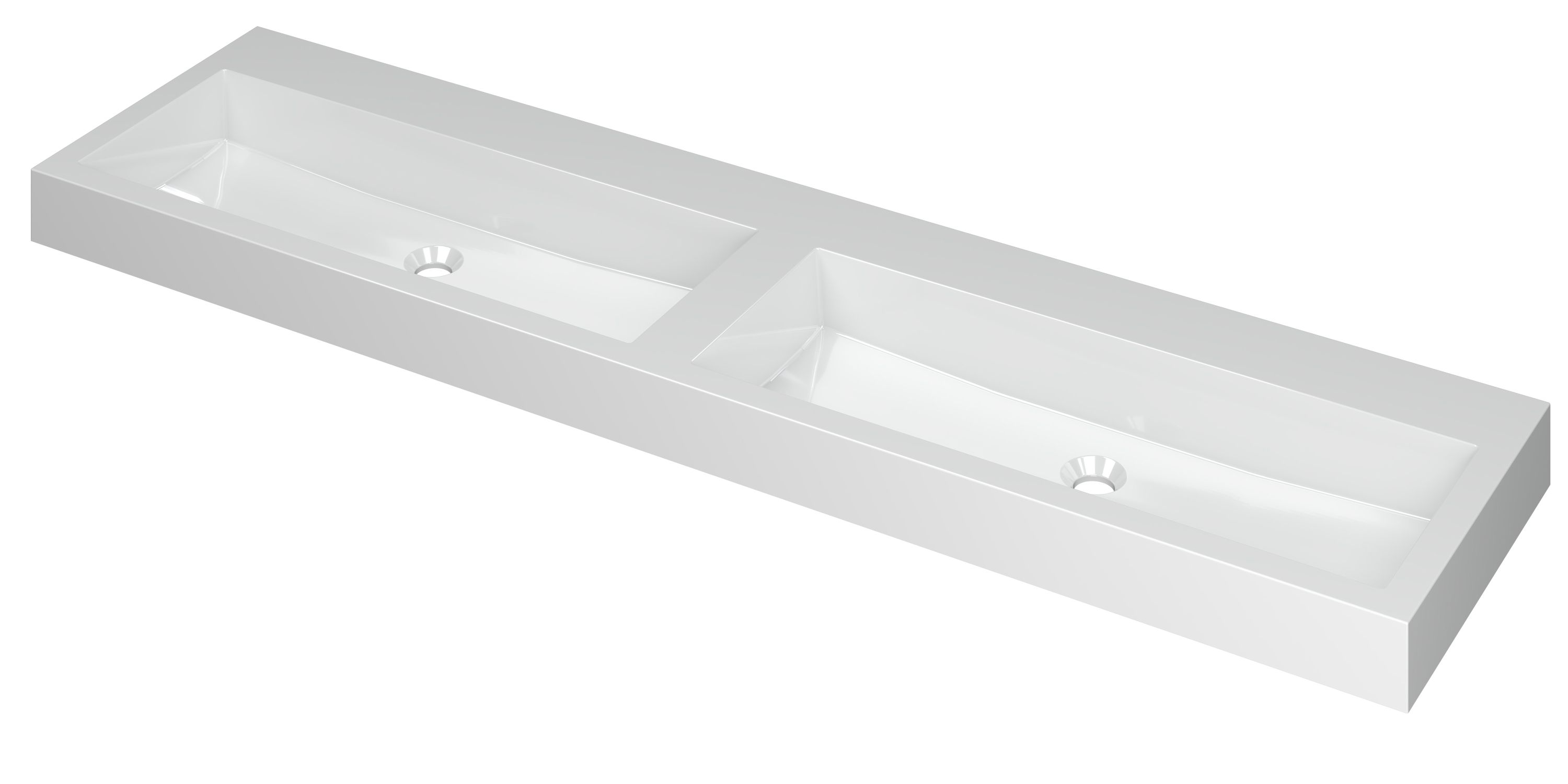 INK Momento wast. Polystone dubbel z. krgt. 3421370 Mat wit H90xB1800xD450