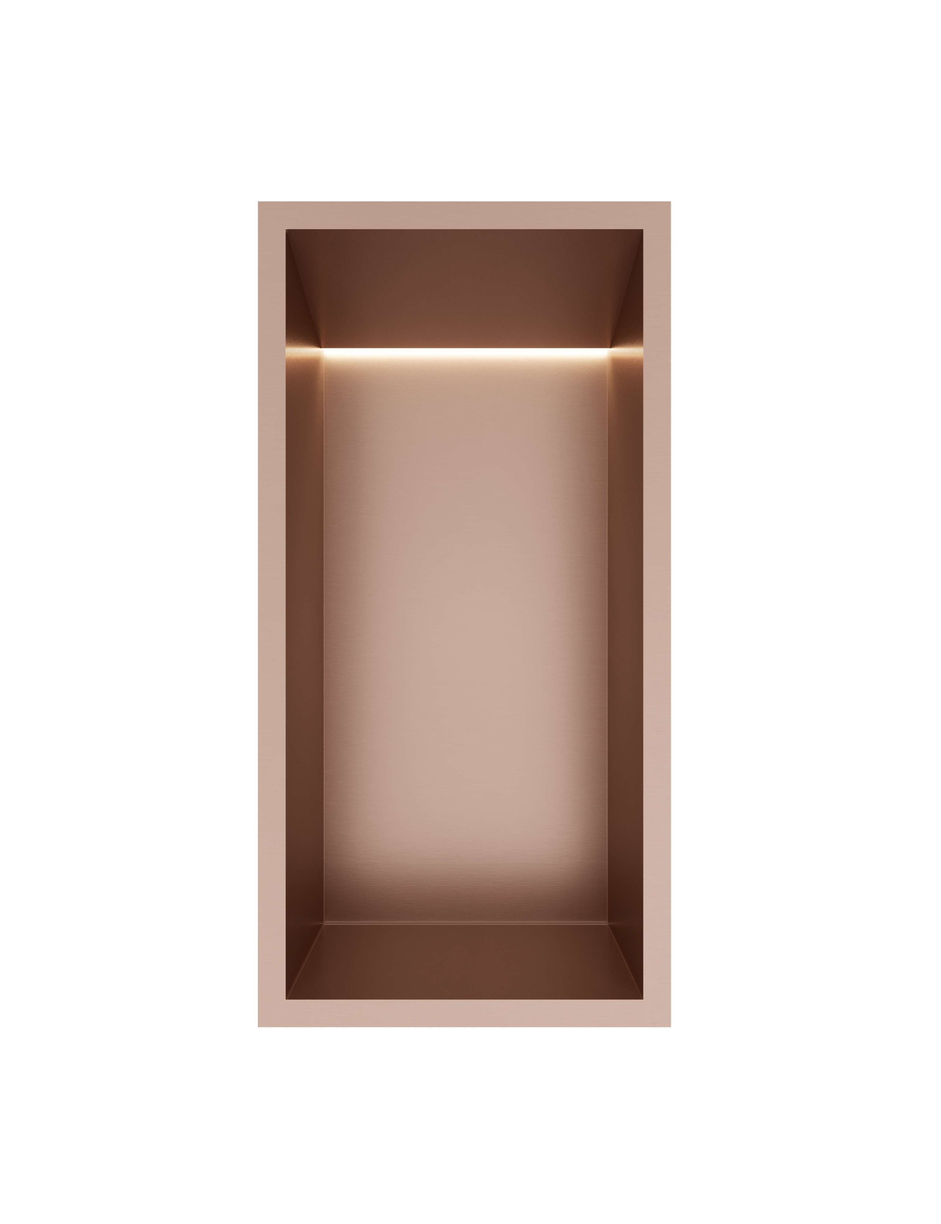 Hotbath More inbouwbox of inbouwnis 30x15x10cm with LED IP44 BOX015LBCP Geborsteld koper PVD