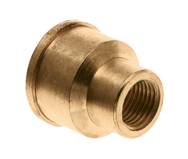 Messing Verloopsok 1/4 x 1/8 2x bndr.