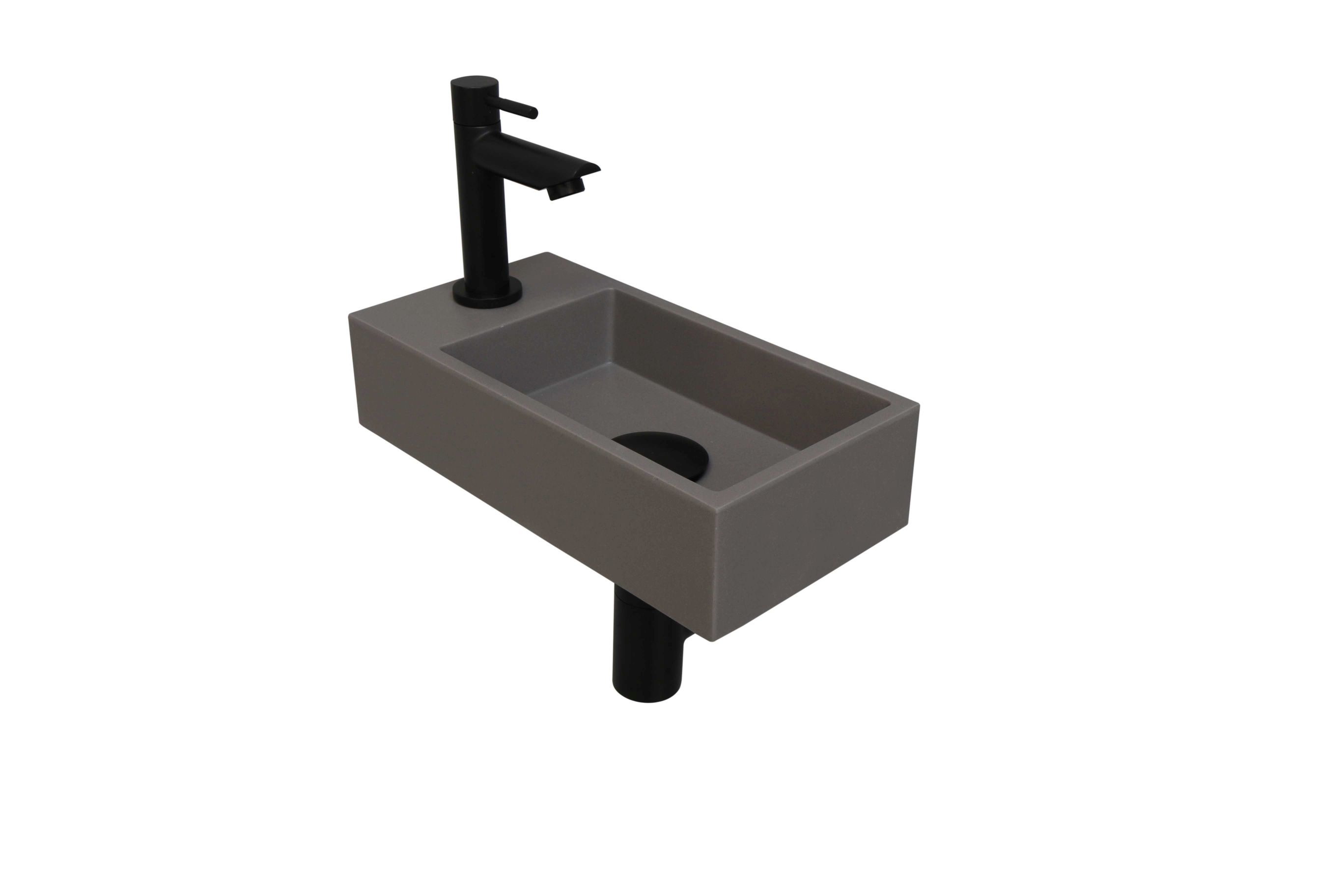 INK Versus Fonteinpack Quartz links 1805130 Quartz beton/mat zwart H90xB360xD180