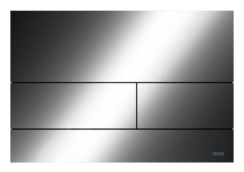 TECEsquare II metaal WC bedieningsplaat duo Polished Black Chrome / Gepolijst Zwart Chroom 9240837
