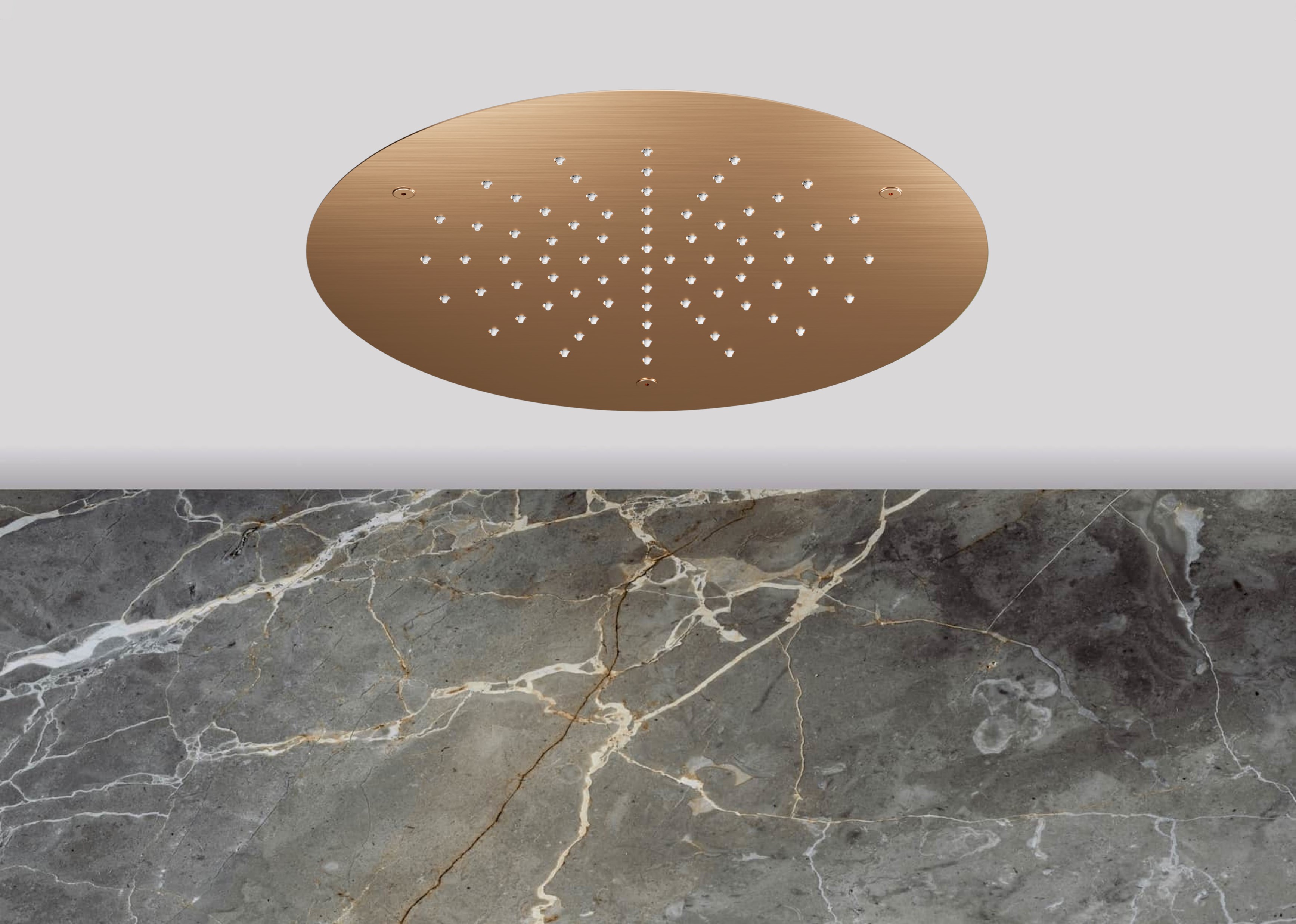 Lagoo Nesso Hoofddouche Showerlicious 300 N8220BK Brushed Copper PVD