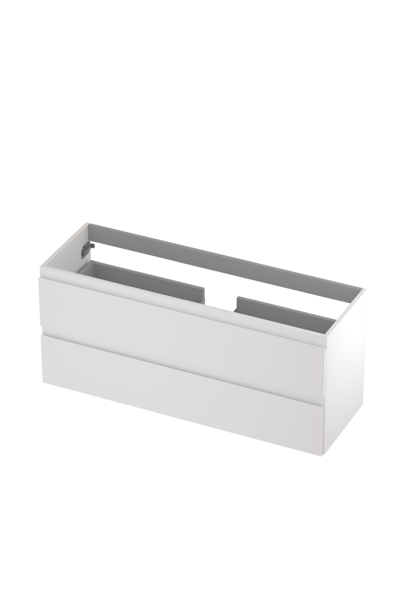 INK onderk. 2 laden greepl. gelakt 1241030 Mat wit H520xB1200xD400
