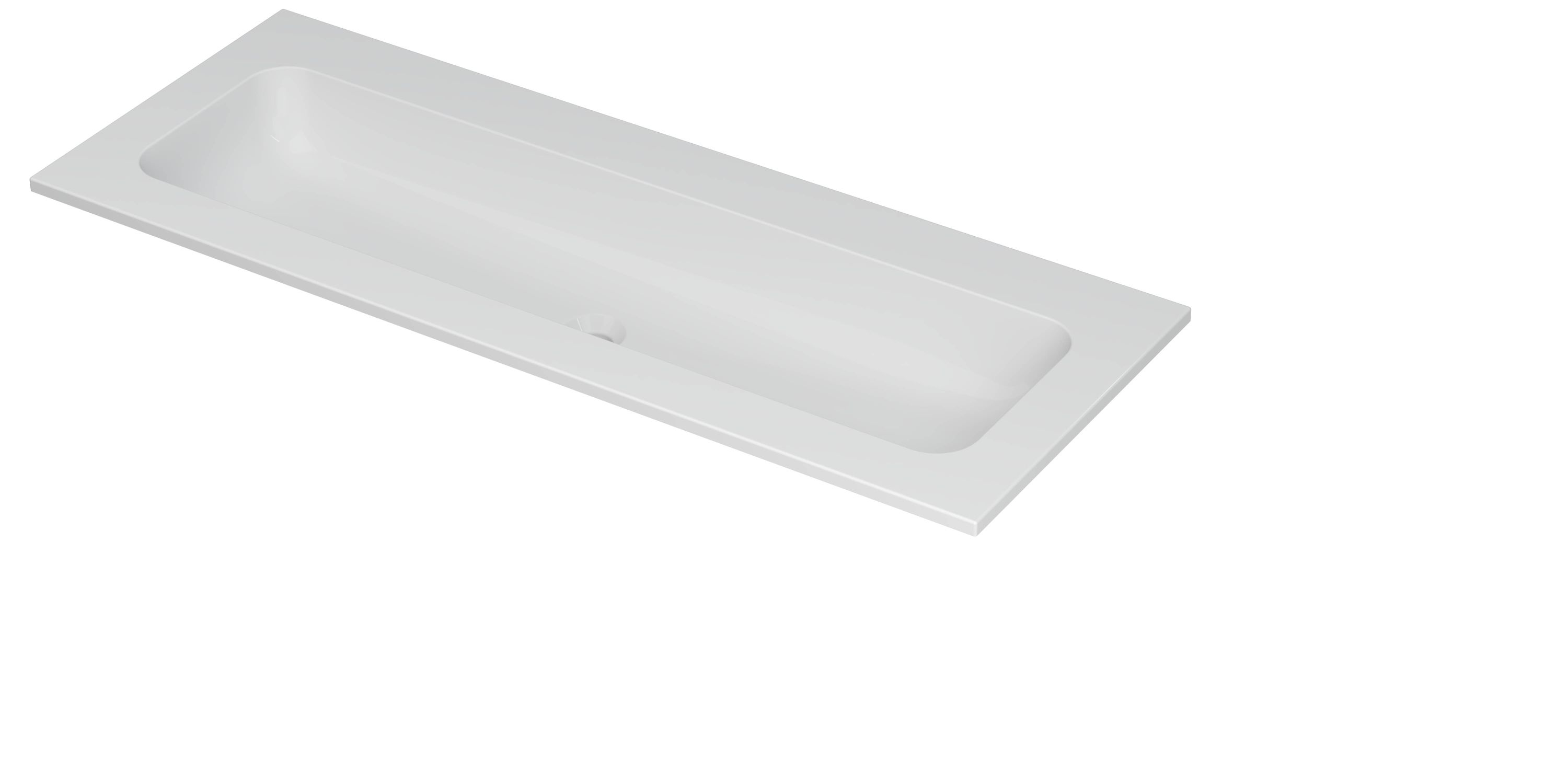 INK Aspekt wastafel pors. m. kom 45 centraal z. krgt. 207230 m. wit H50xB15xD1200