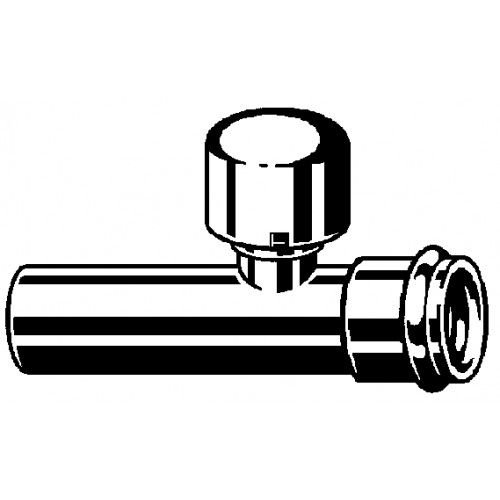 Viega chroom verlengbuis m/beluchter 1 1/4 x 125 (115524)
