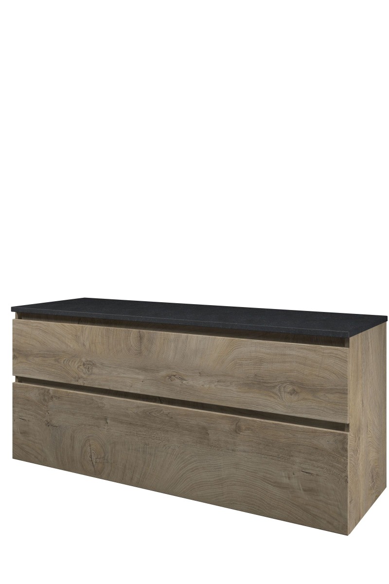 Proline Top afdekplaat hardsteen onderk. a-symm. H620xB1400xD460 Raw oak/Blue stone / 1817991