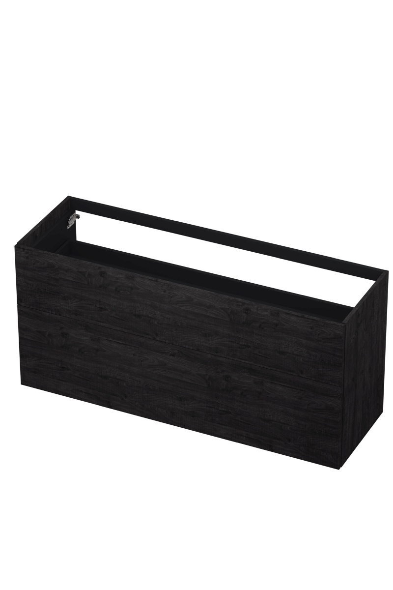 INK onderk. 2 laden push to open 65cm hout decor 1259302 Houtskool eiken H650xB1400xD450