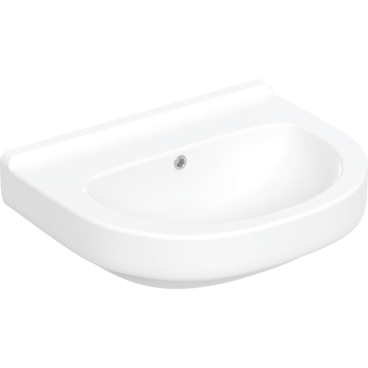 Geberit 300 Basic Arco wastafel 60x49cm z.krgt. m.overl. S8302505000G Wit