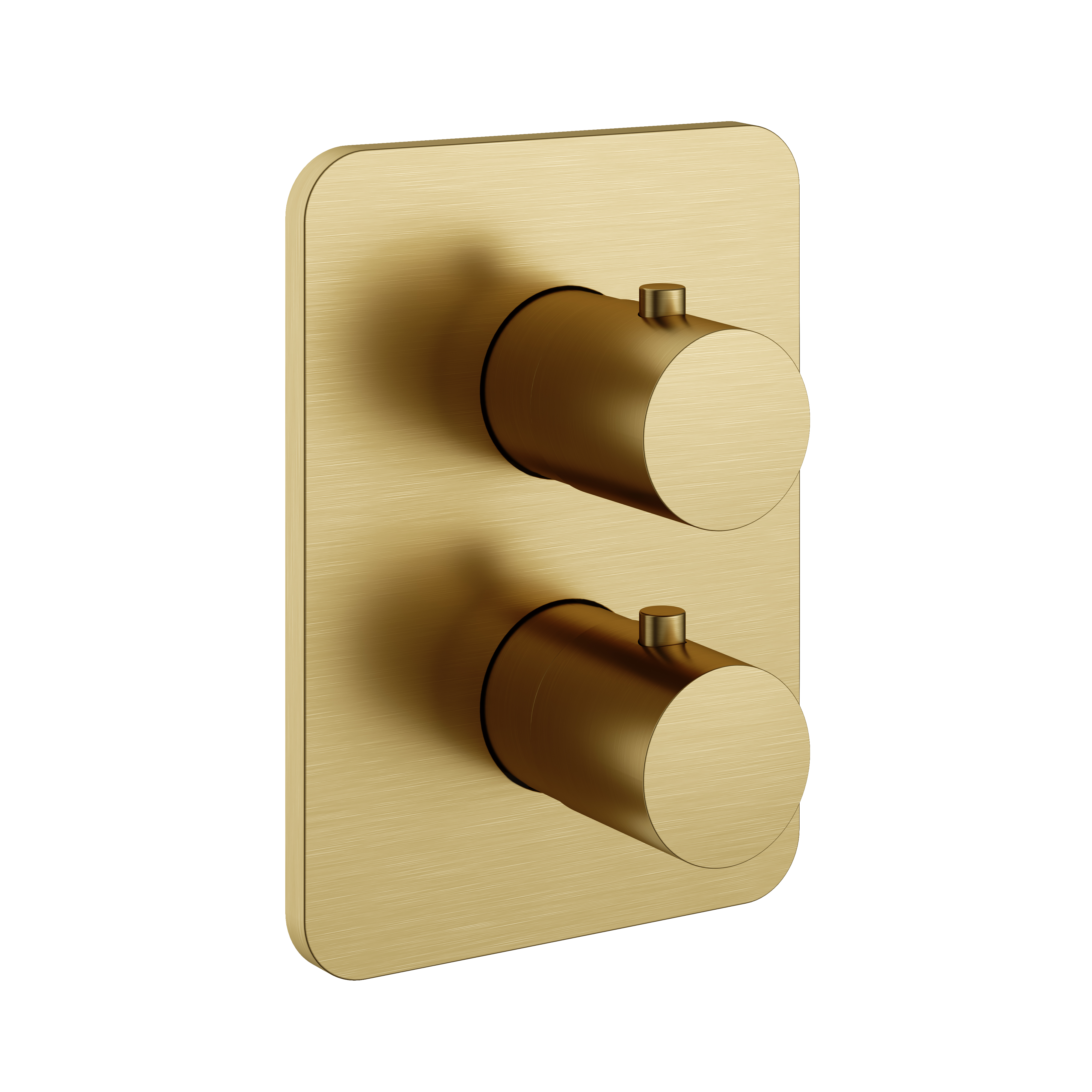 Hotbath Gal afbouwdeel therm. m. 2-weg stop-omst. GL009EXTBBP Geborsteld Messing PVD