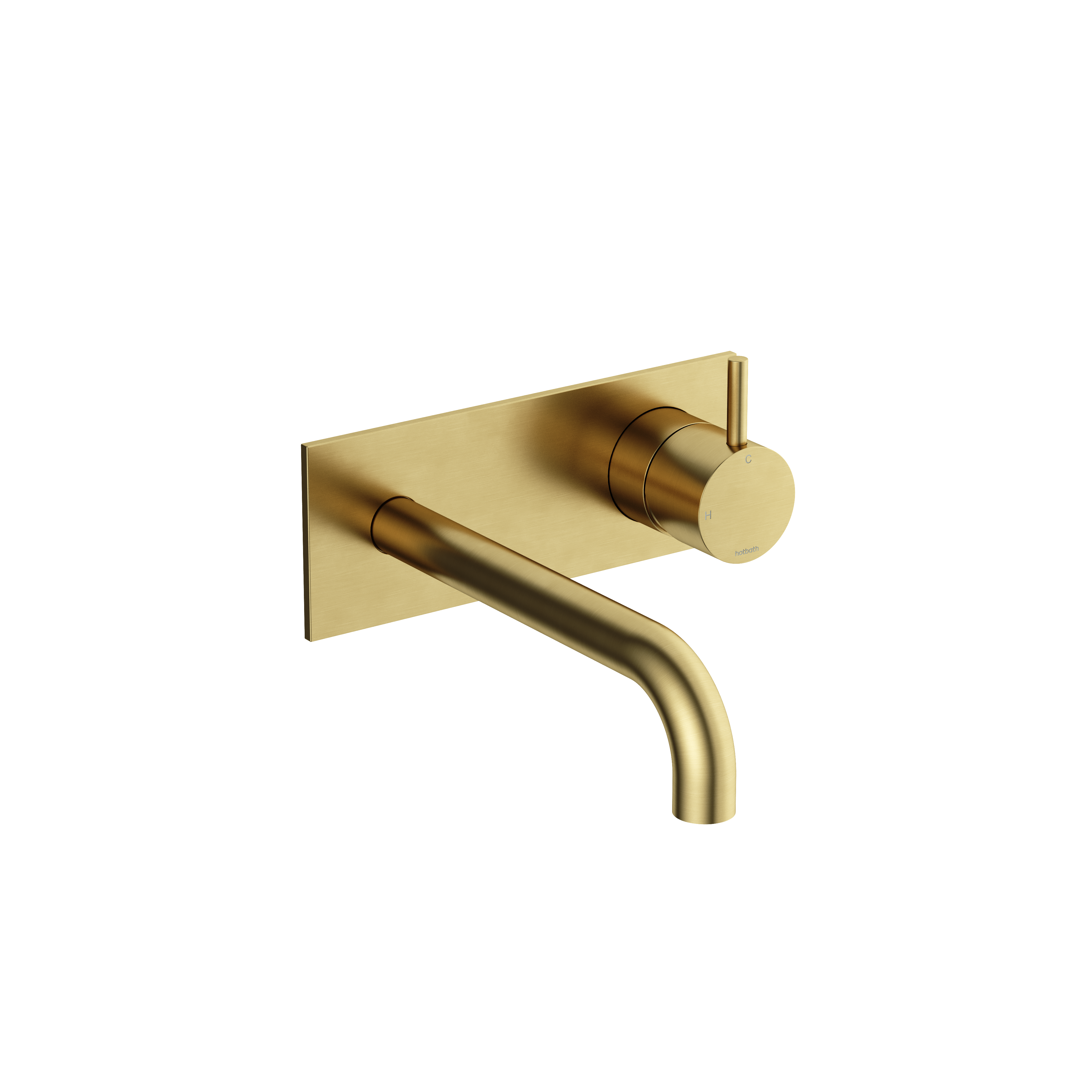 Hotbath Cobber afbouwdeel tbv inbouw wastafelkraan 18cm uitloop CB106EXT18BBP Geborsteld messing PVD