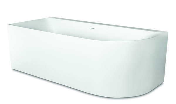 Luca vrijstaand hoekbad rechts afgerond met overloop 180x80x60cm LUPA1793M mat wit