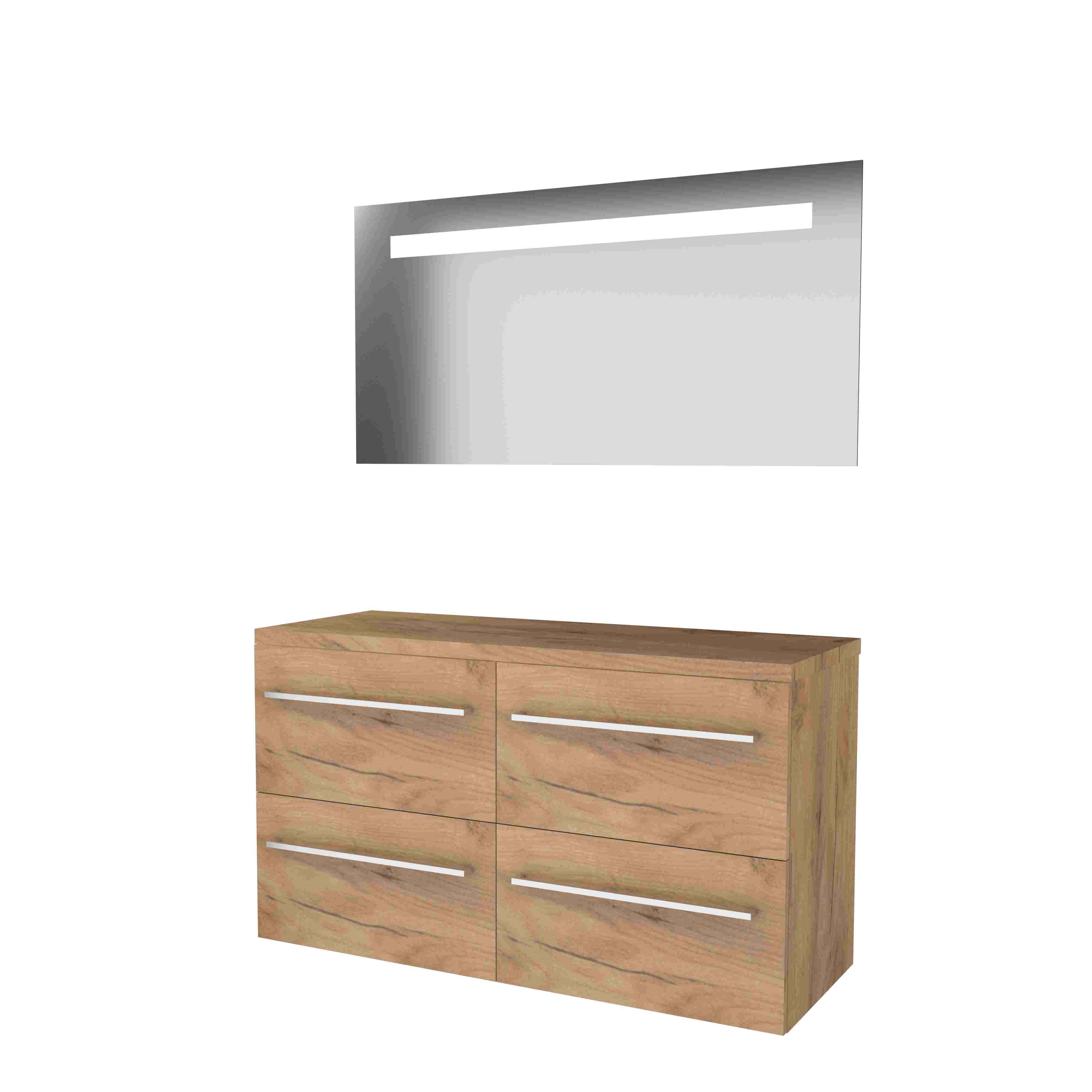 Basic Econom. 46 onderk. m. gr. incl. 4 la + afdekplaat incl. spg. m. geint. Led B1200xD460 Whisky Oak / 1813598