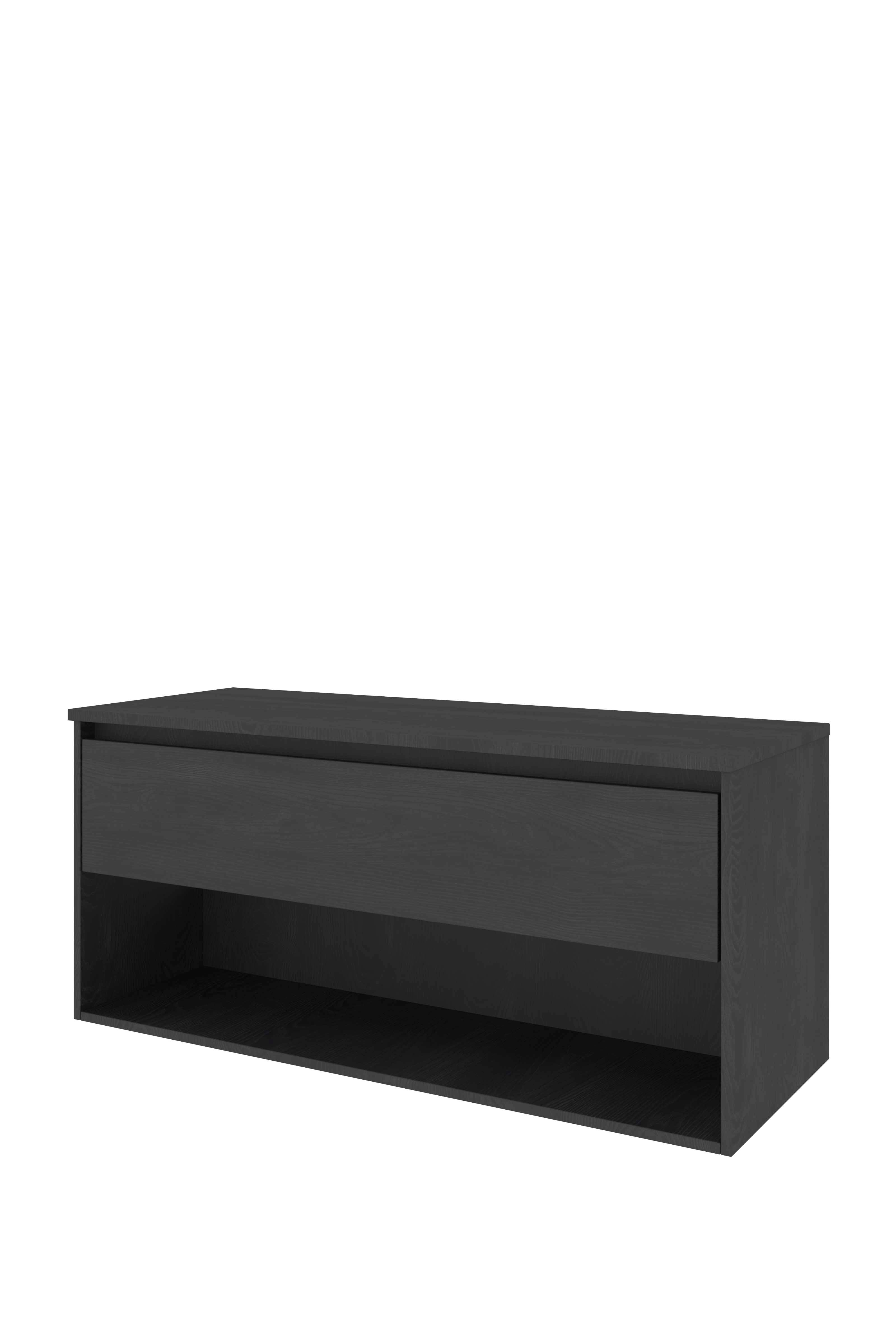 Proline Set Top afdekplaat en onderkast met schap 1817234 Black oak 1200x460x552