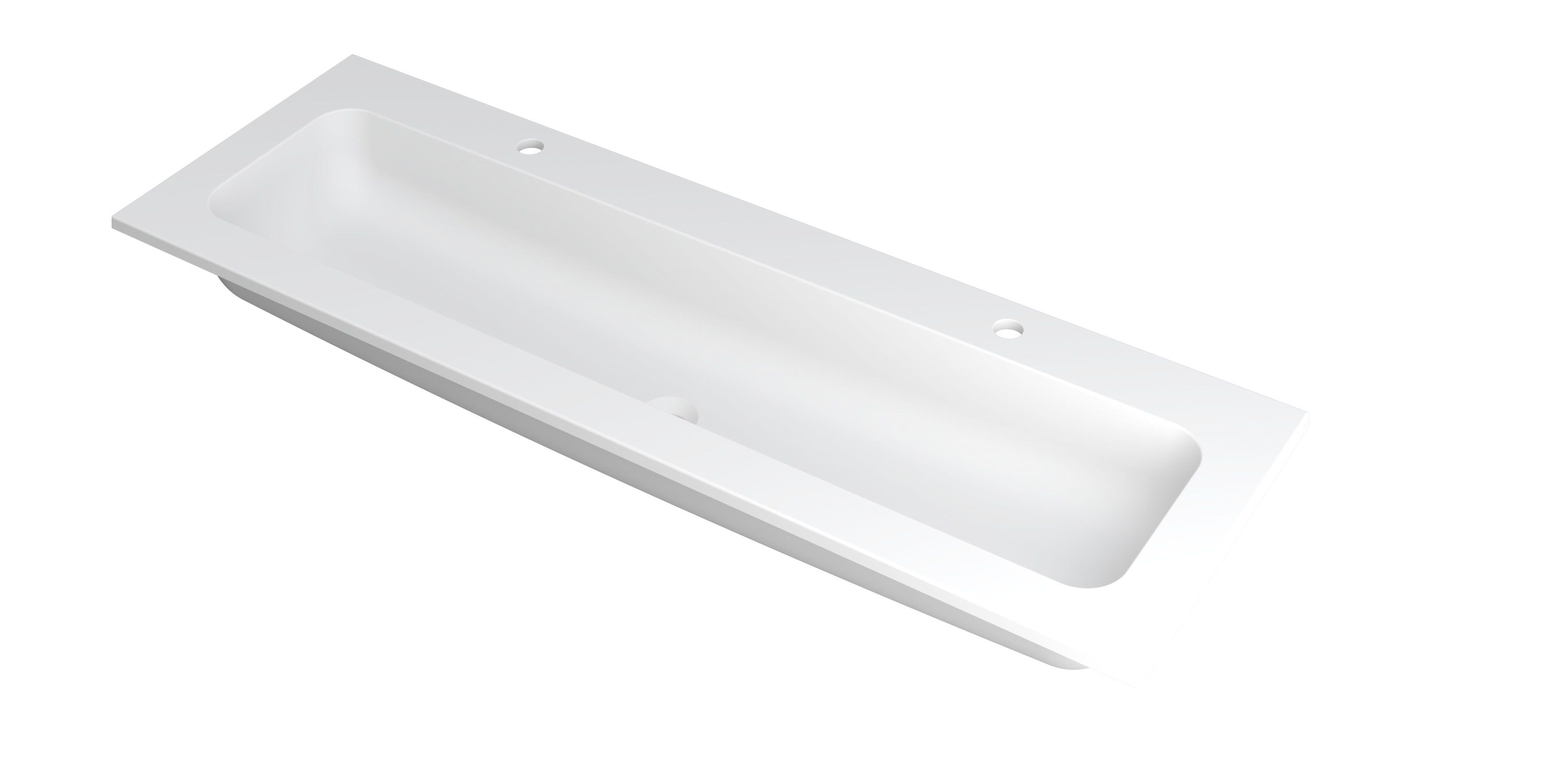 INK Faktor wast. polystone centraal met 2 krgt. 3407232 Mat wit H15xB1400xD450