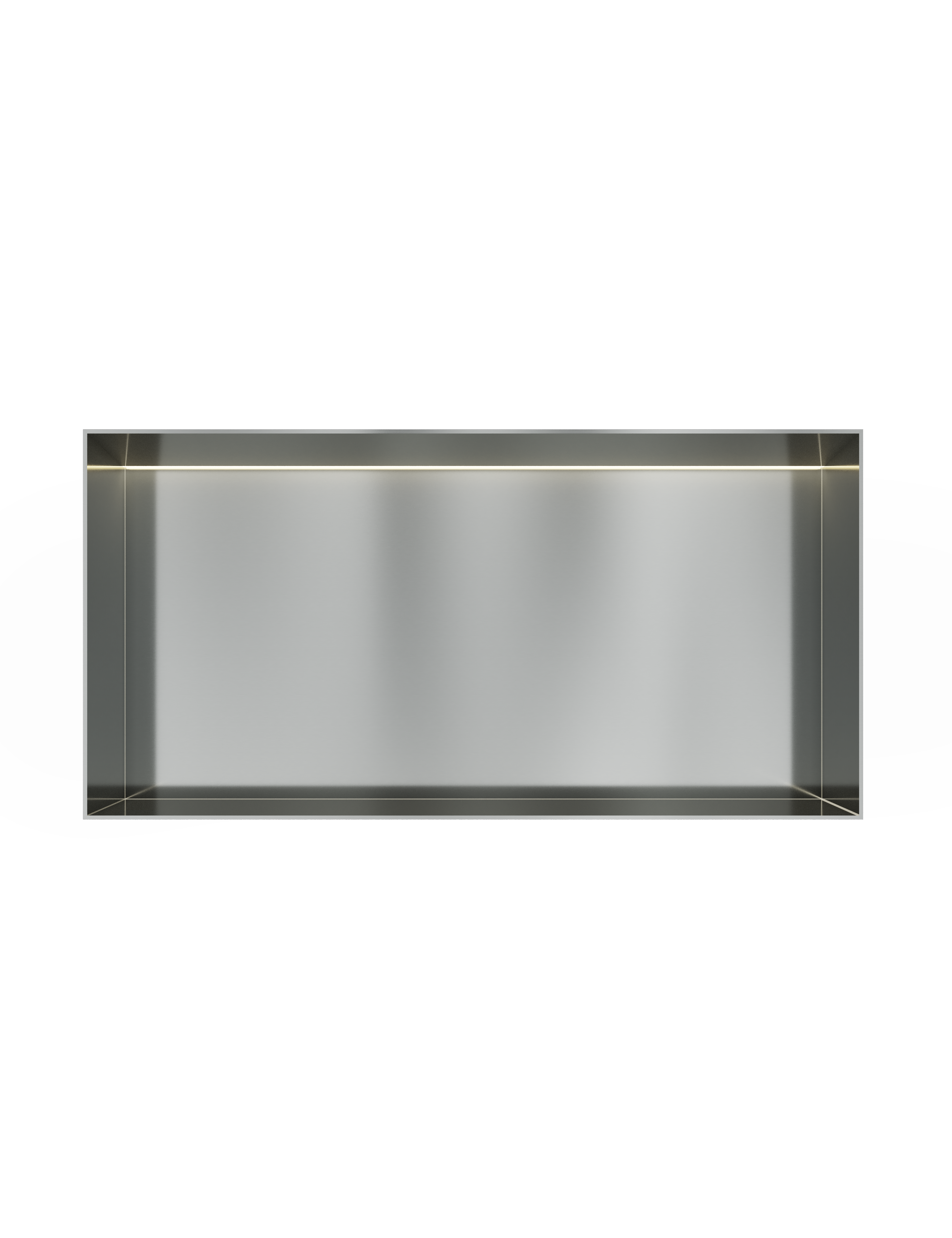 Hotbath More inbouwbox of inbouwnis 30x60x10cm frameless + LED BOX060FLIX RVS 316