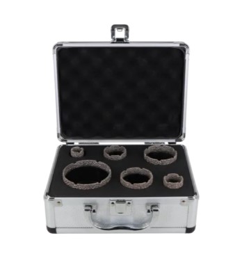 Tegelboorset in koffer 6 artikelen TB.S06.M14