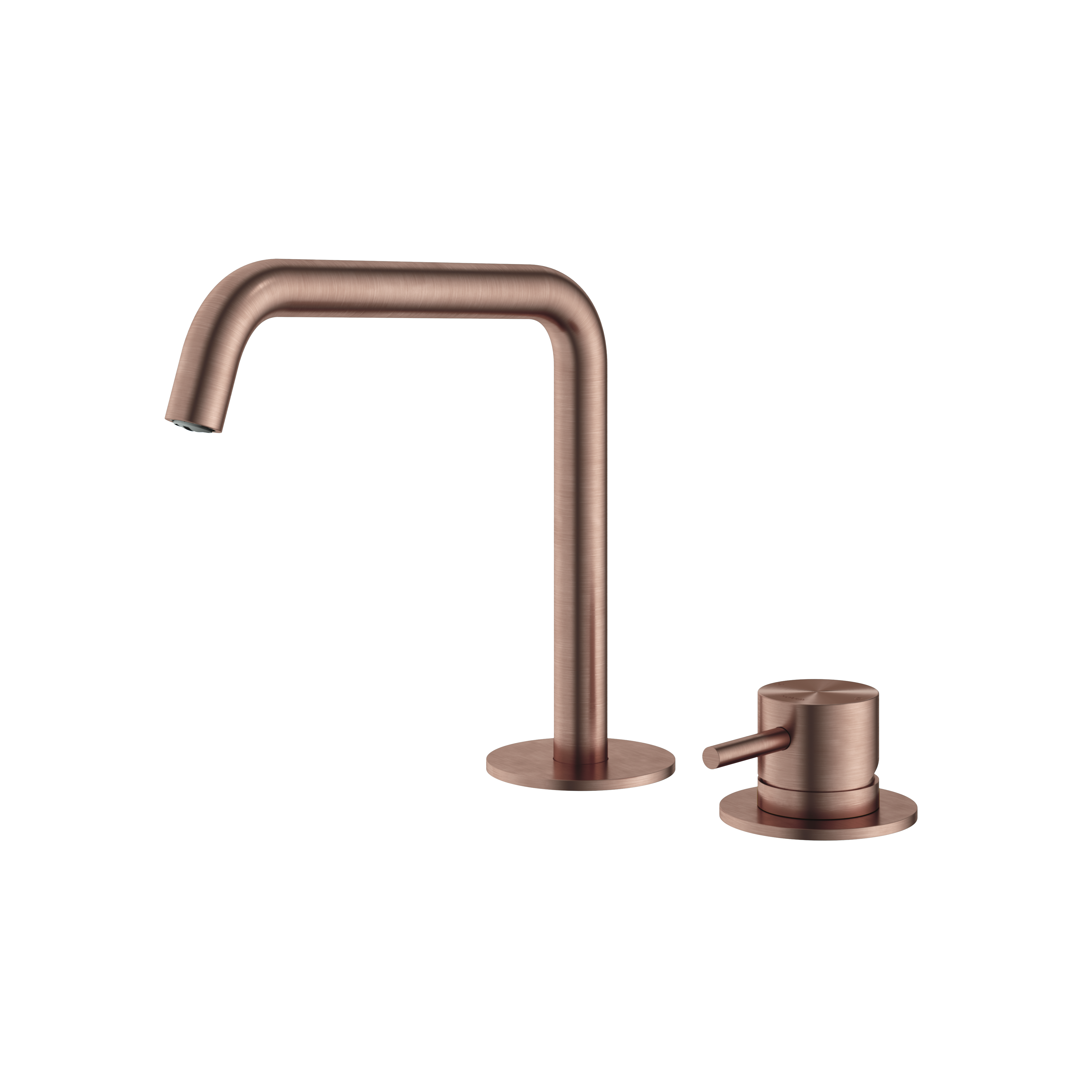 Hotbath Archie wastafelmengkraan 2 gats zonder waste AR023BCP Geborsteld Koper PVD