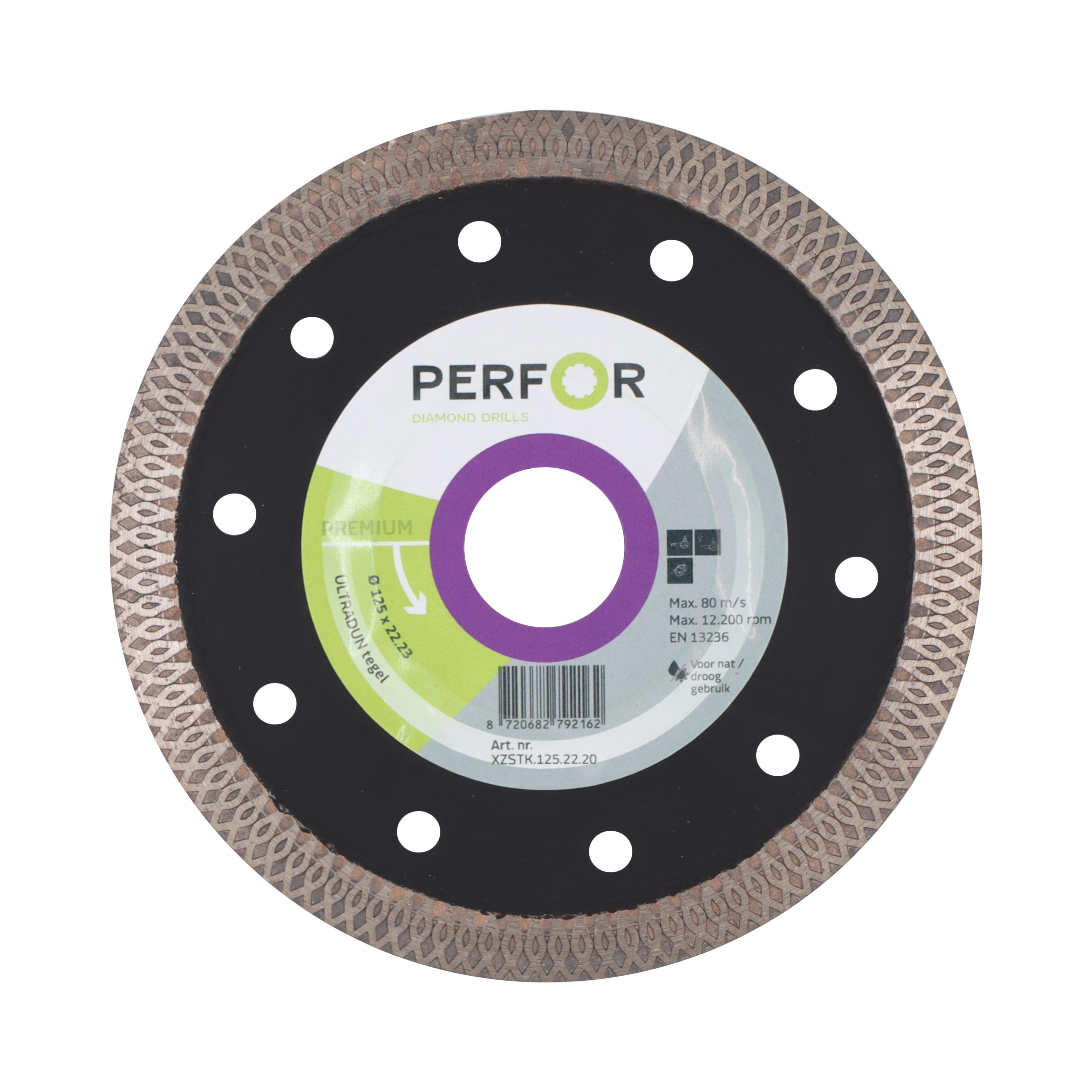 Zaagblad ULTRADUN tegel 125 asgat 22. XZSTK.125.22.20