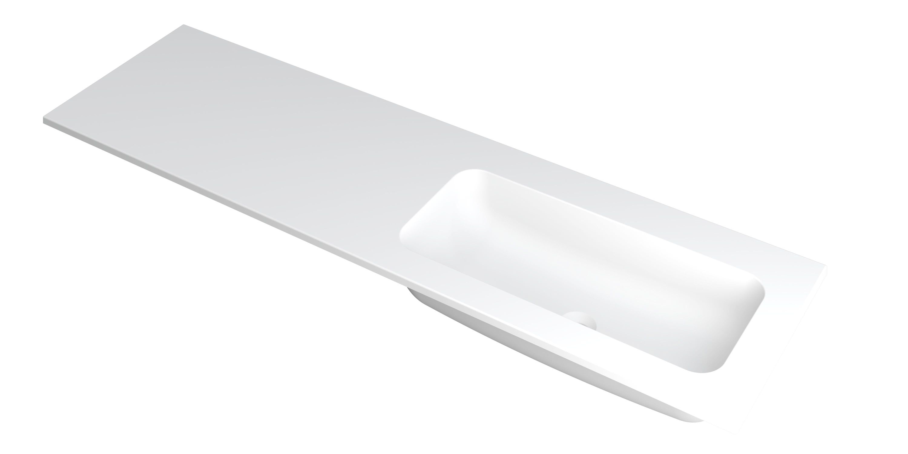 INK Faktor wast. polystone rechts z. krgt. 3407247 Mat wit H15xB1600xD450