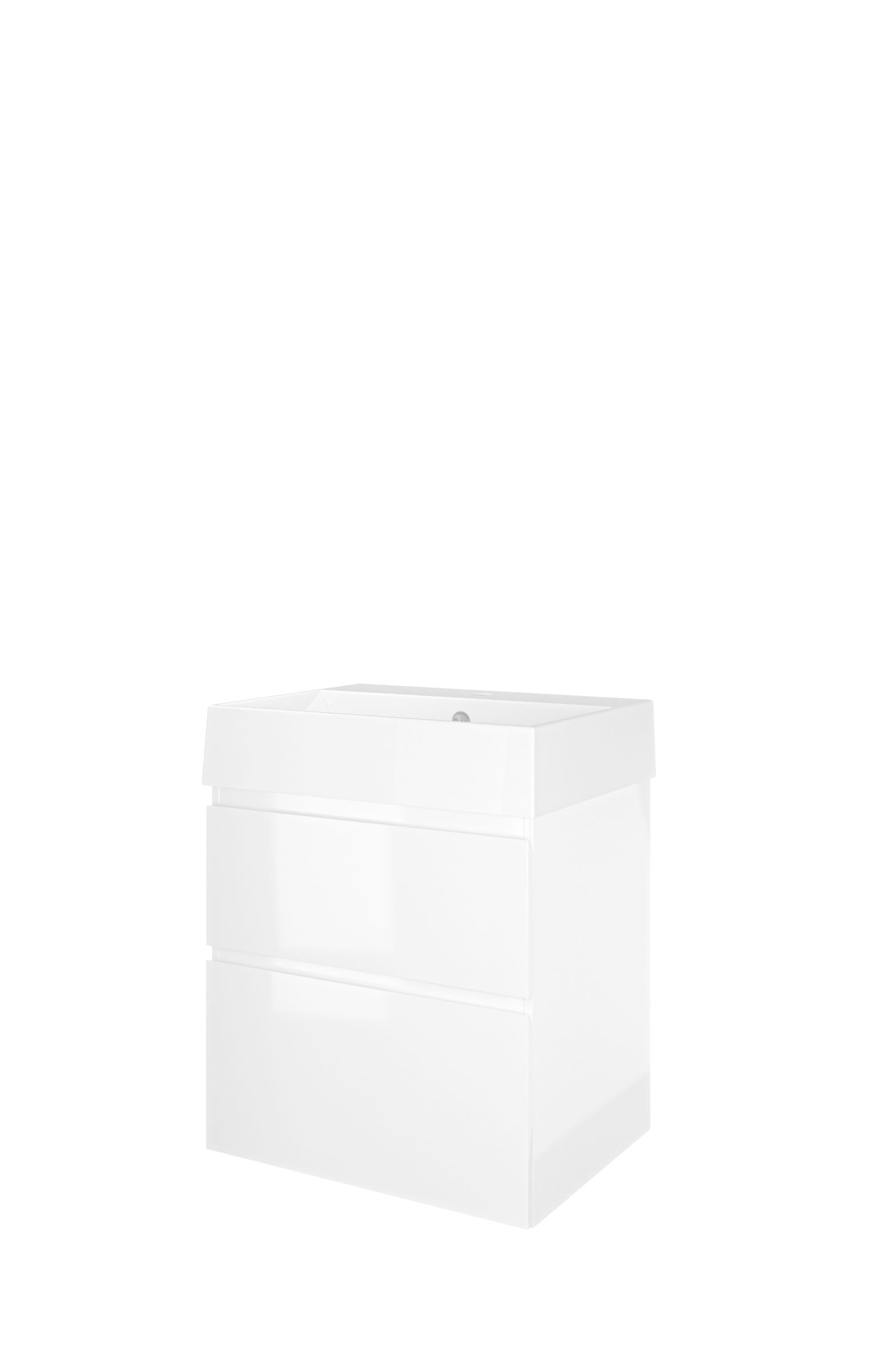 Proline set porselein Loft wast. met 1 krgt. en onderk. a-sym. 1815514 Glans wit/Glans wit H700xB600xD460