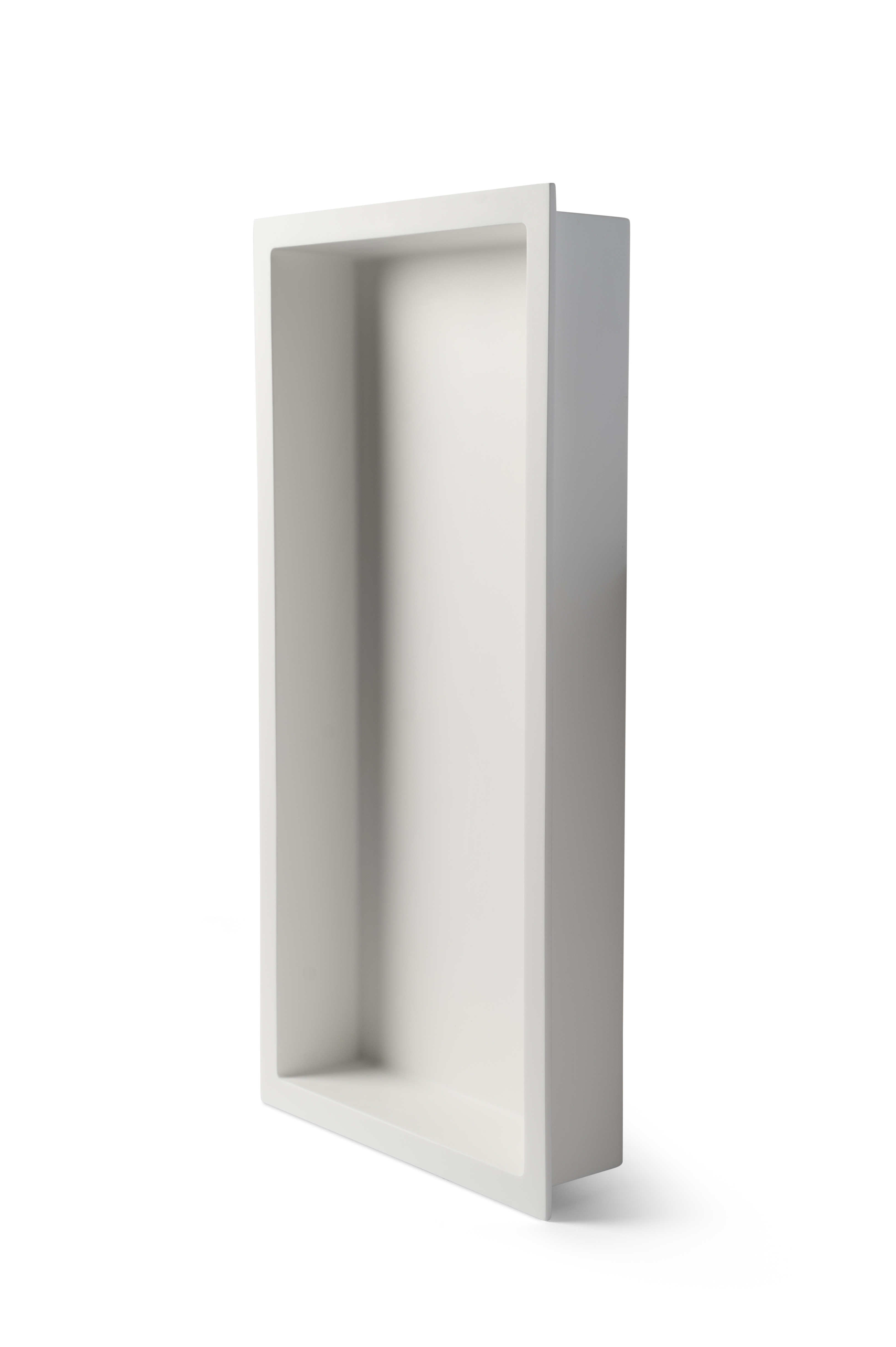 Luca inbouwnis MET FLENS 59.5x29.5x7cm solid surface Mat wit LUVA1432M