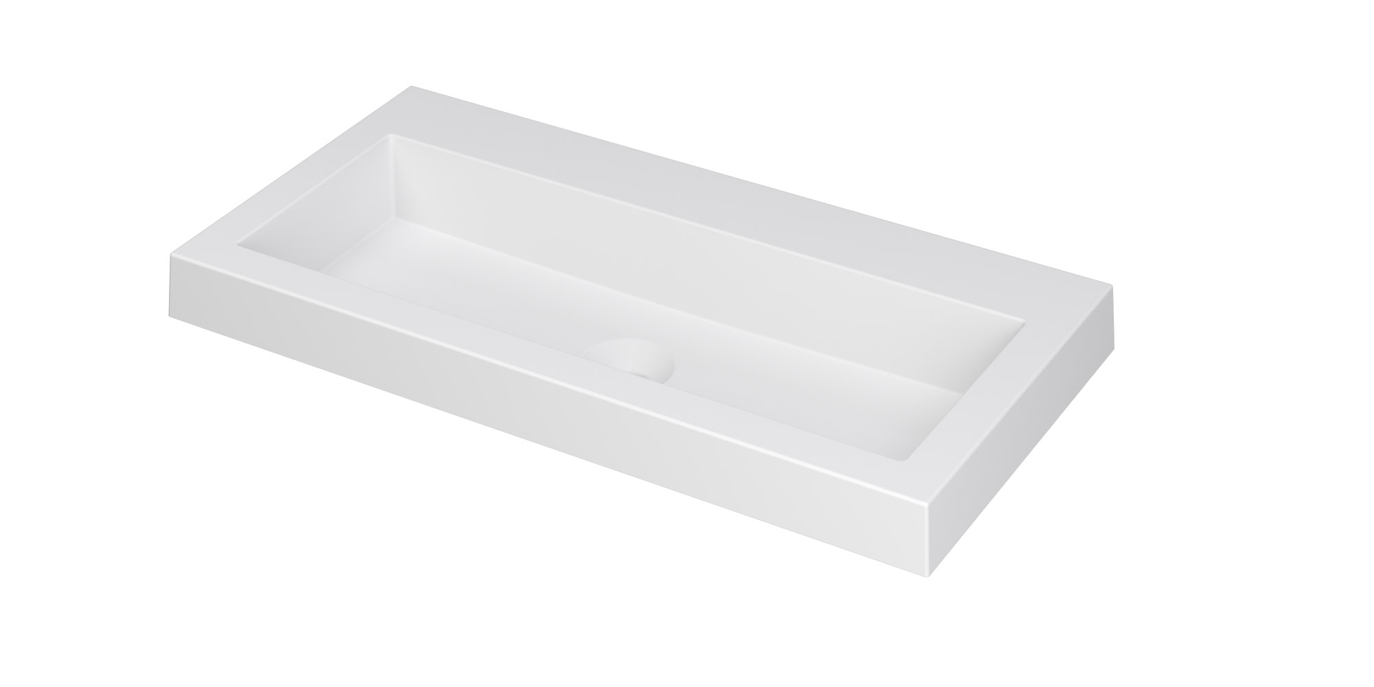 INK Dock wast. Polystone z. krgt. 3415310 Mat wit H60xB800xD400