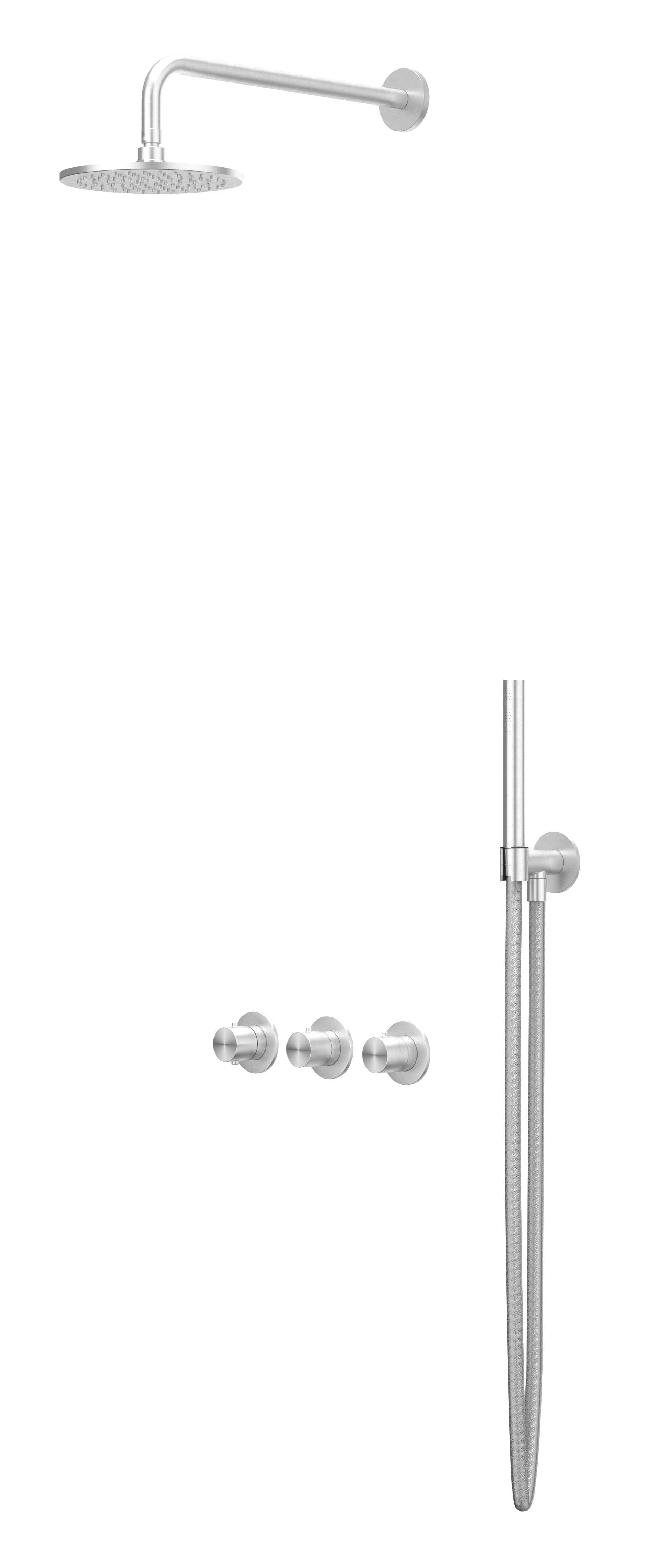 IVY Concord Inbouwset 2 stopkr.  plaf-20 25cm me glijst.  en staafhdd CSC4IXABBB RVS316 gebr.