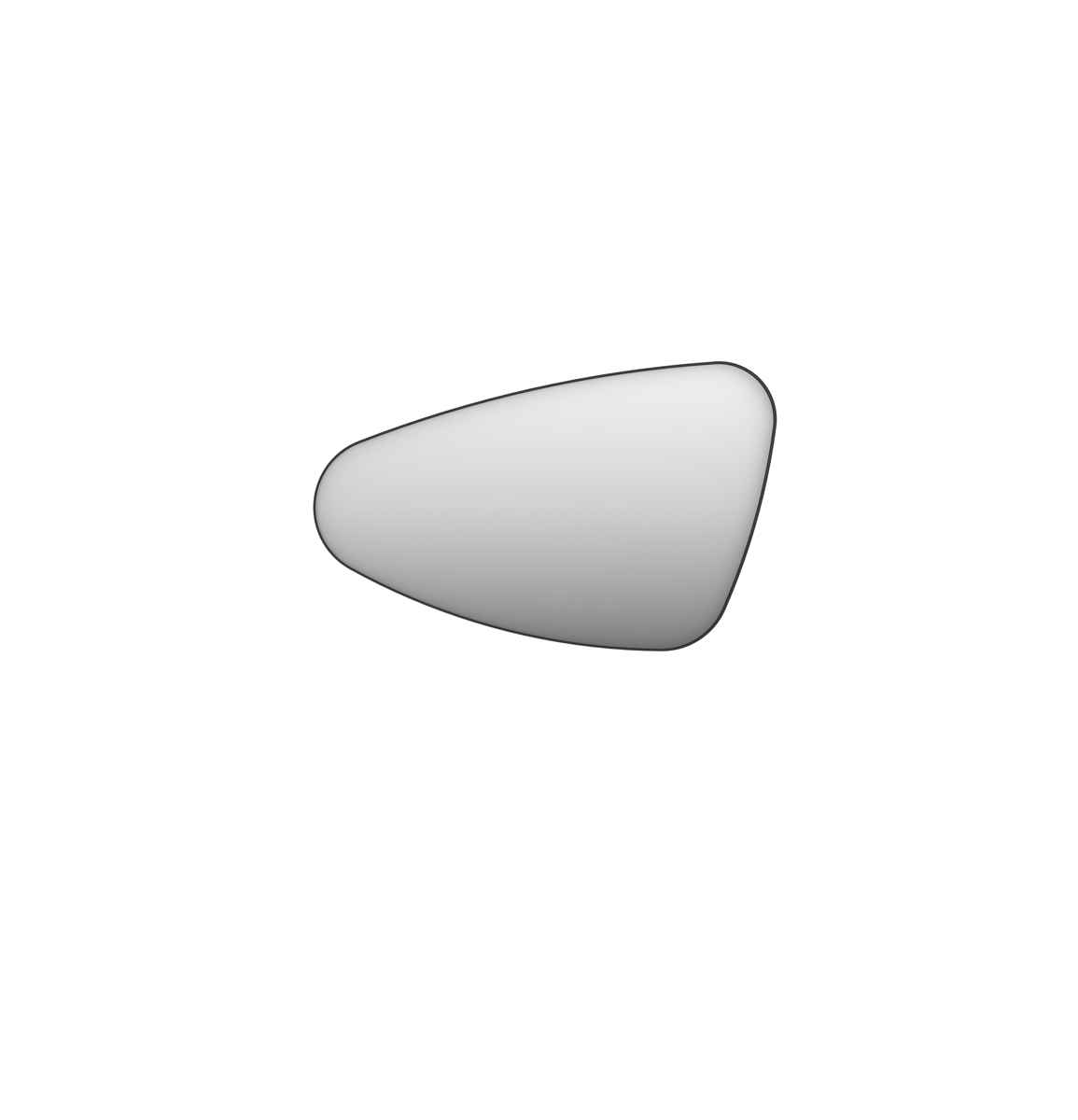 INK spg. SP22 organisch in stalen kader R H500xB800xD40 Mat zwart / 8409350