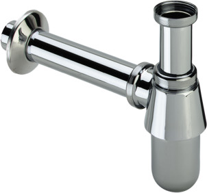 Viega chroom bekersifon m/muurbuis+rozet 1 1/4 (100674)