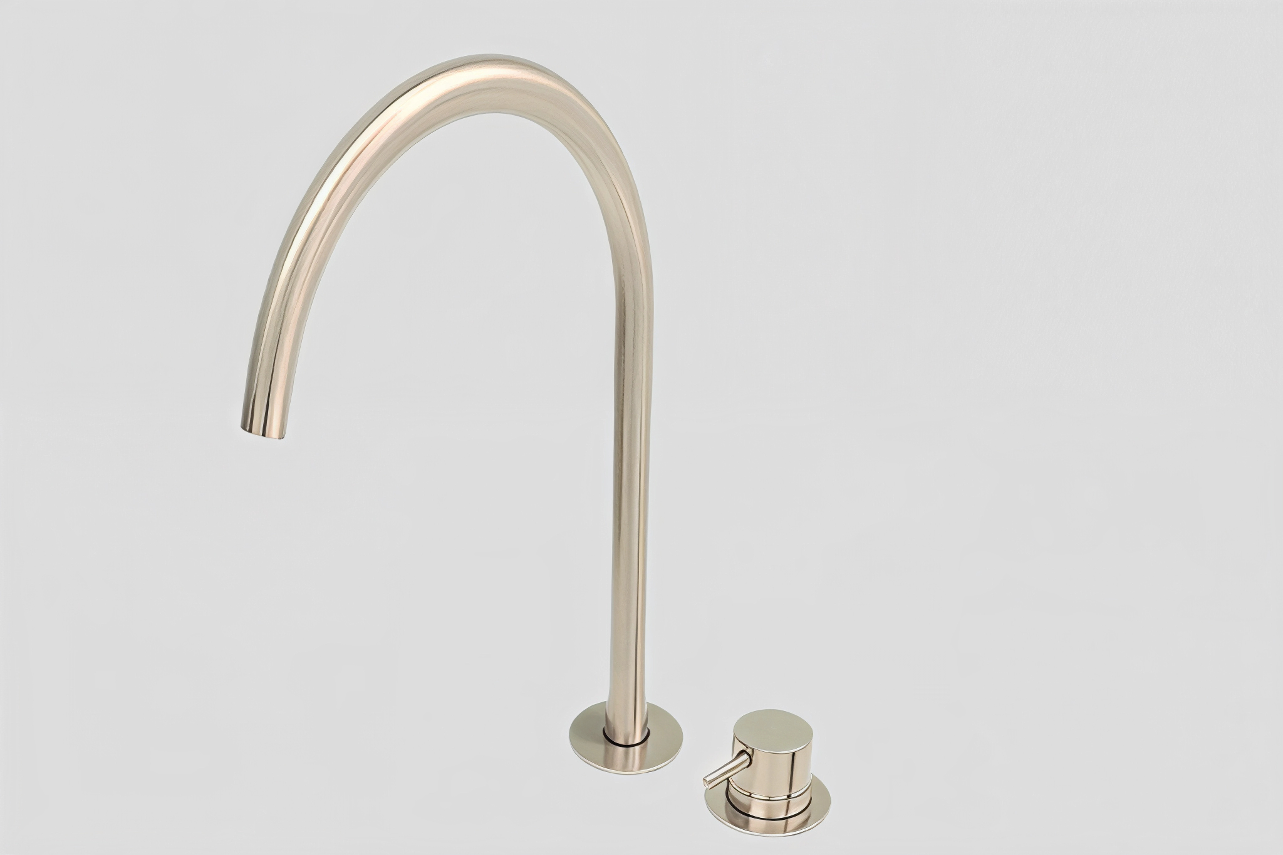Lagoo Garda Wastafelmengkraan 2-gats m. draaibare uitloop high G1232BN Brushed Nickel