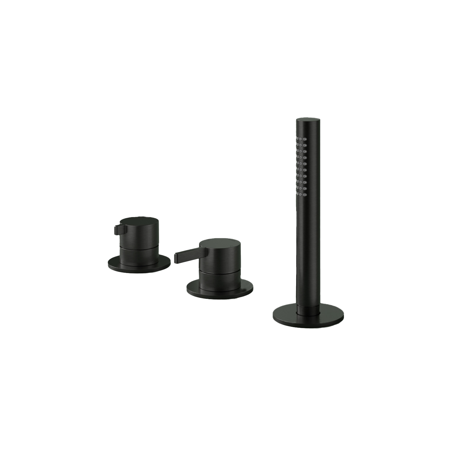 Hotbath Ace badrandcombinatie eenhendel mengkraan m. 2-weg omstel m. handd. AC075MBP Mat Zwart PVD