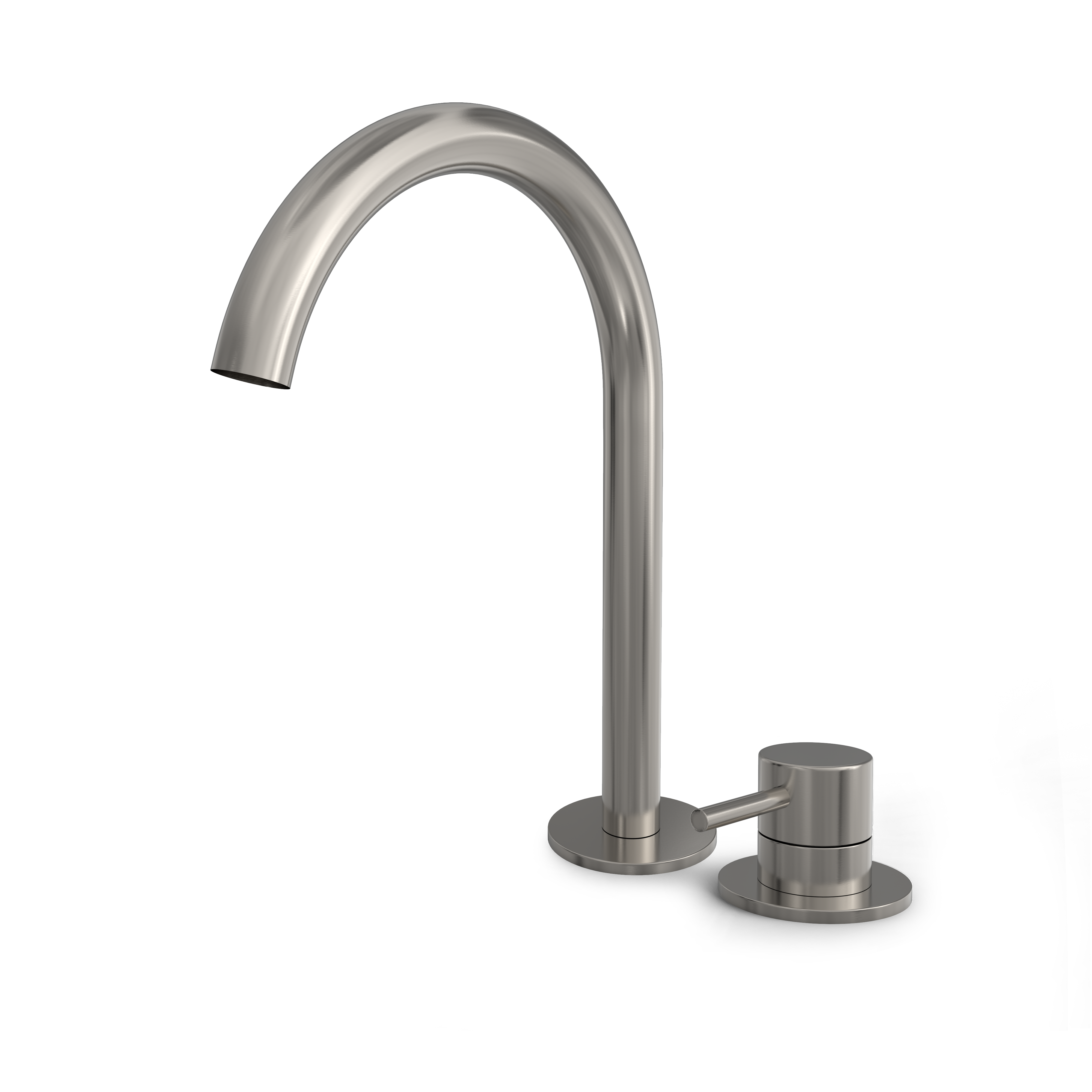 Hotbath BUDDY wastafelmengkraan 2 gats hoog model B123HGN Geborsteld nikkel