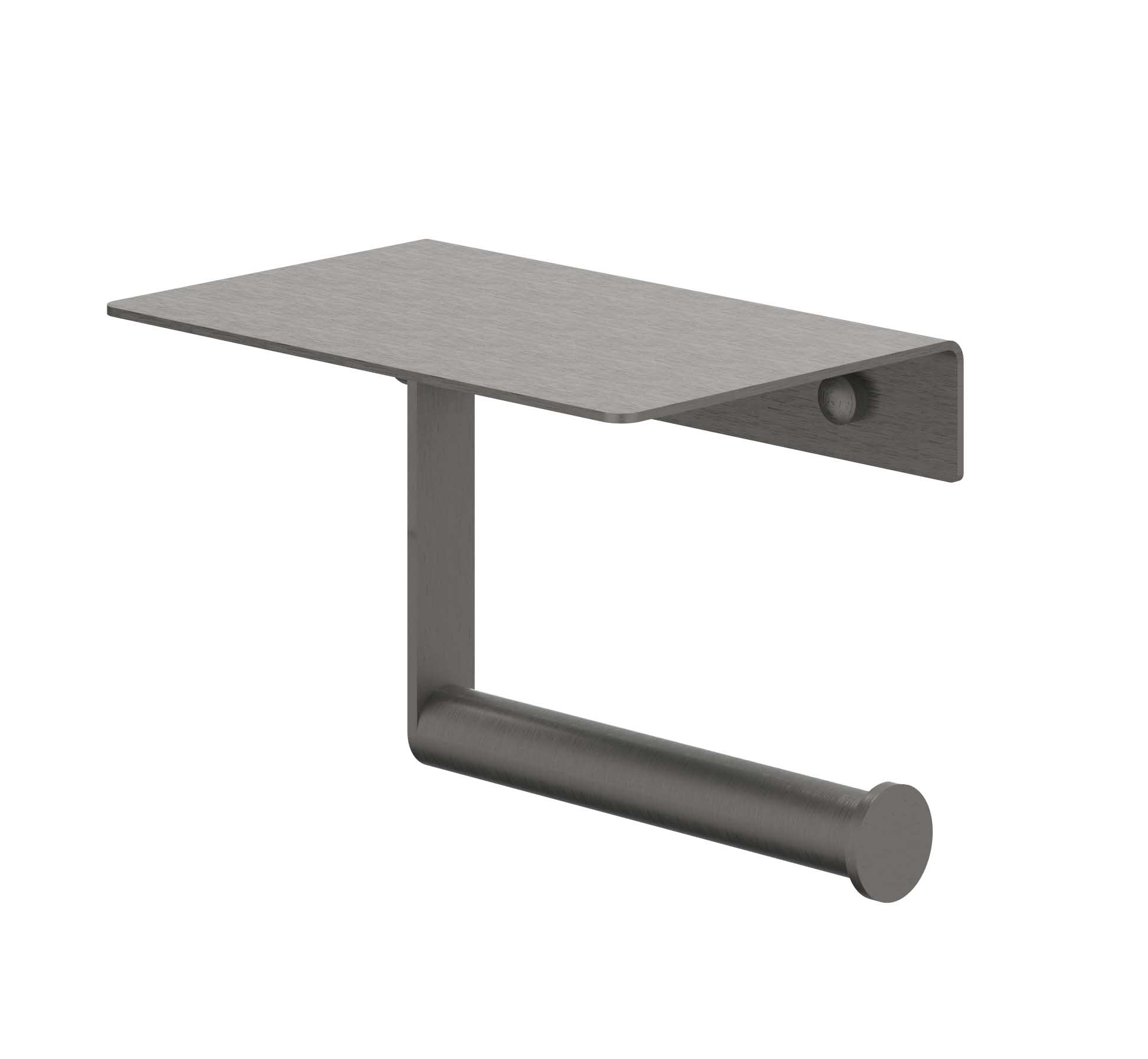 IVY Toiletrolhouder met platteau 6500506 gebr. metal black PVD