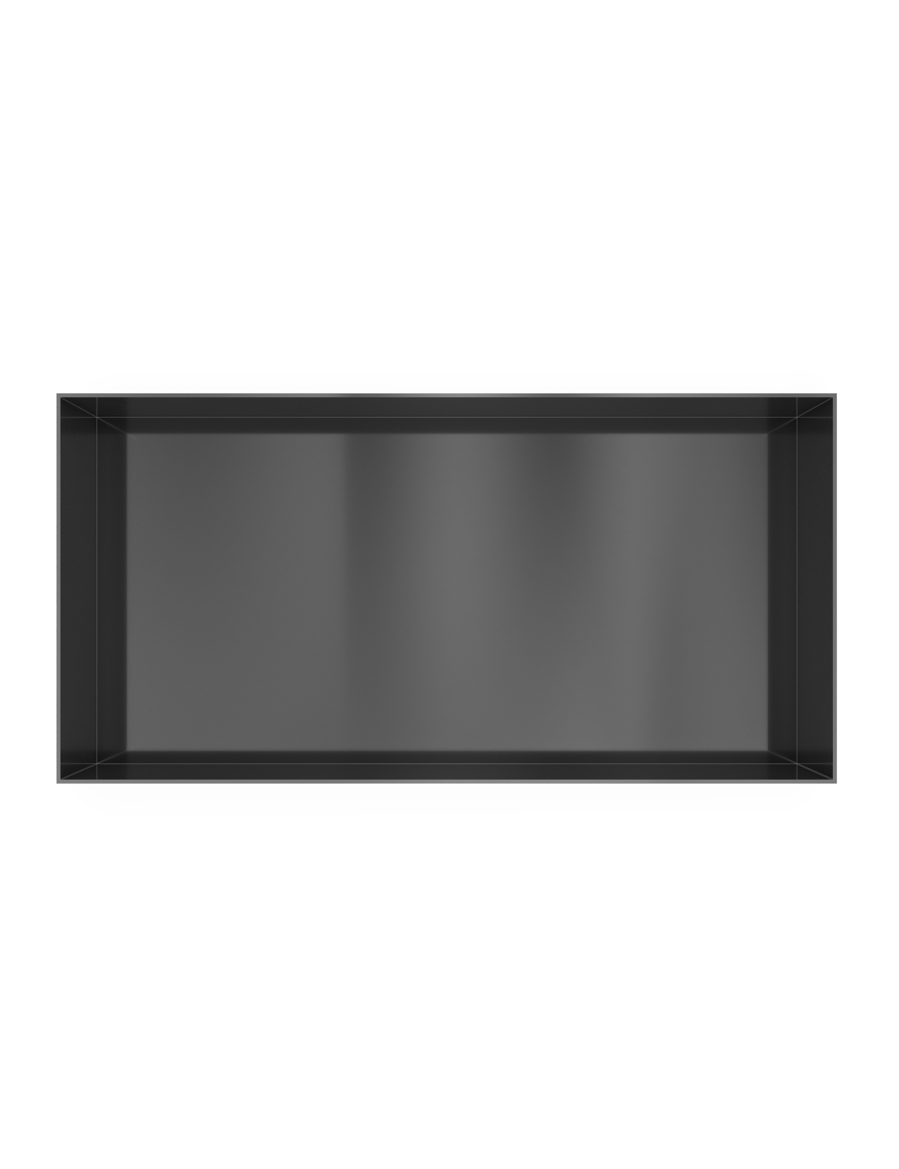 Hotbath More inbouwbox of inbouwnis 30x60x10cm frameless BOX060FMBP Geborsteld zwart PVD