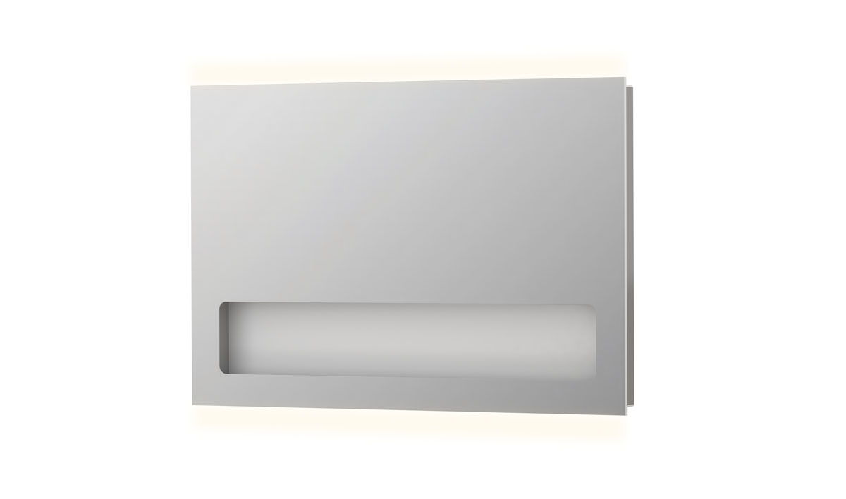 INK SP8 spiegel met geintegreerd planchet en LED verl. onder/boven en binnenzijde 8408150 Alu H800xB1200xD80