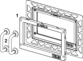 TECE WC inbouwraam voor vlakke inbouw zwart 9240647