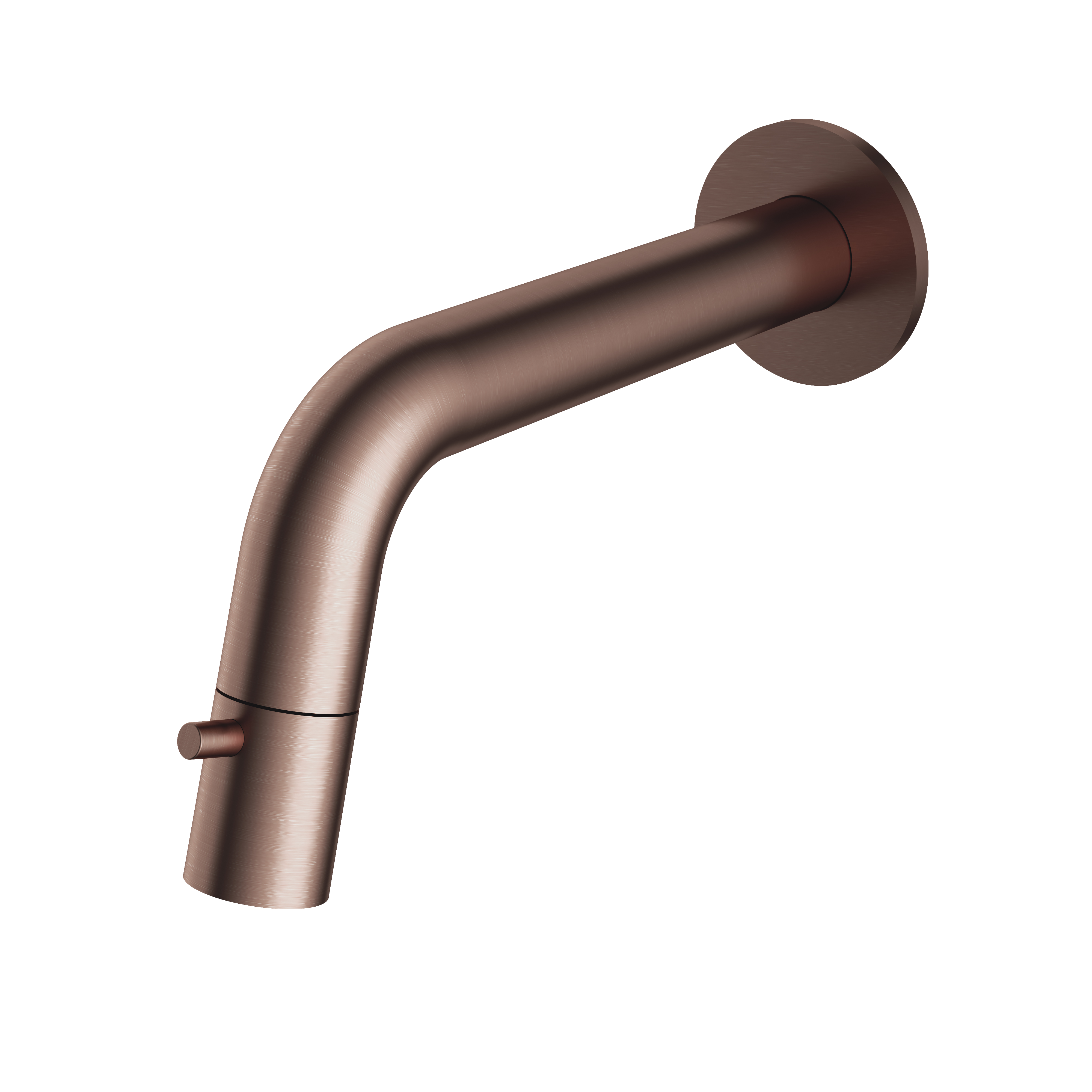 Hotbath Cobber fonteinkraan wandmodel inkortbaar UW001BCP Geborsteld Koper PVD